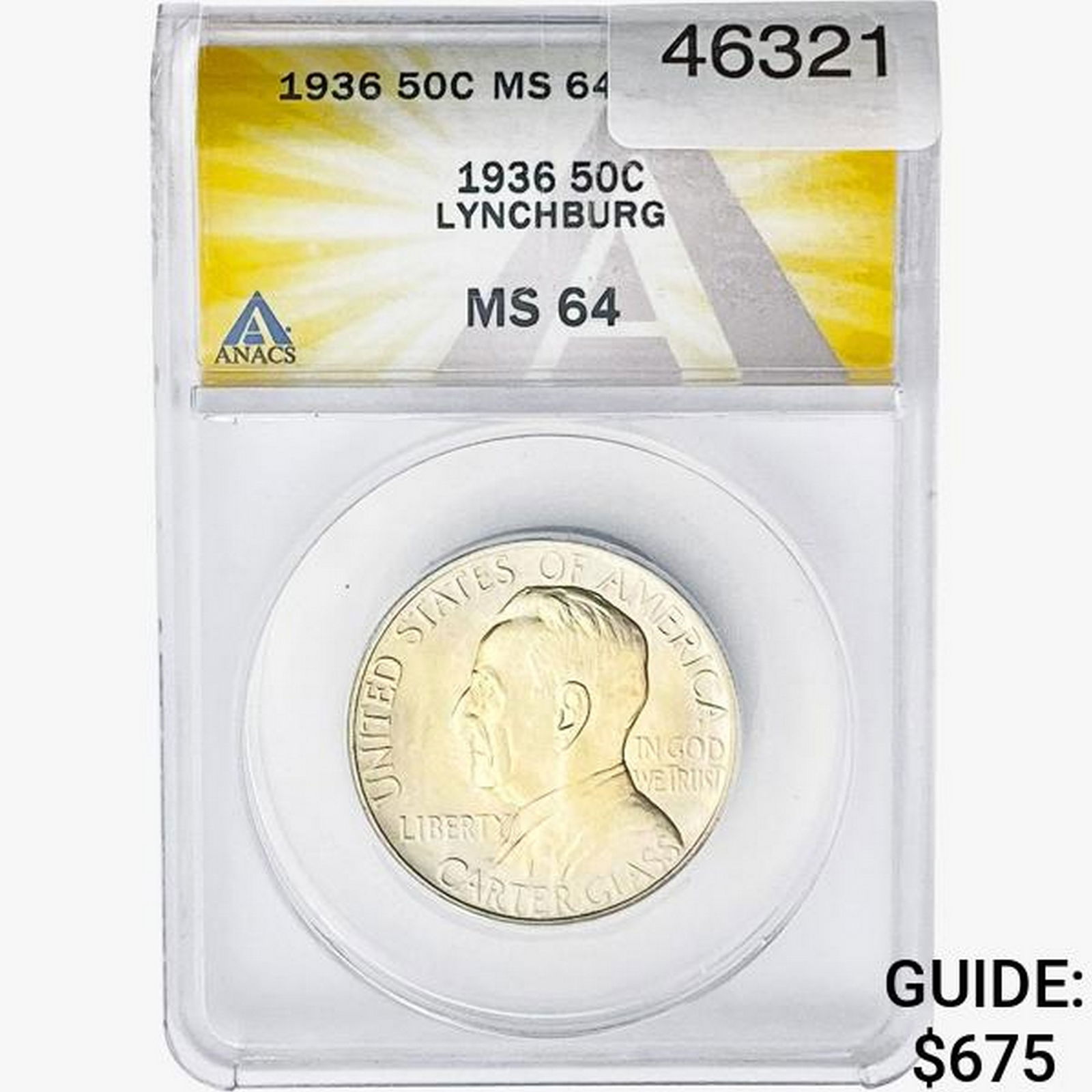 1936 Lynchburg Half Dollar ANACS MS64 (1 of 2)