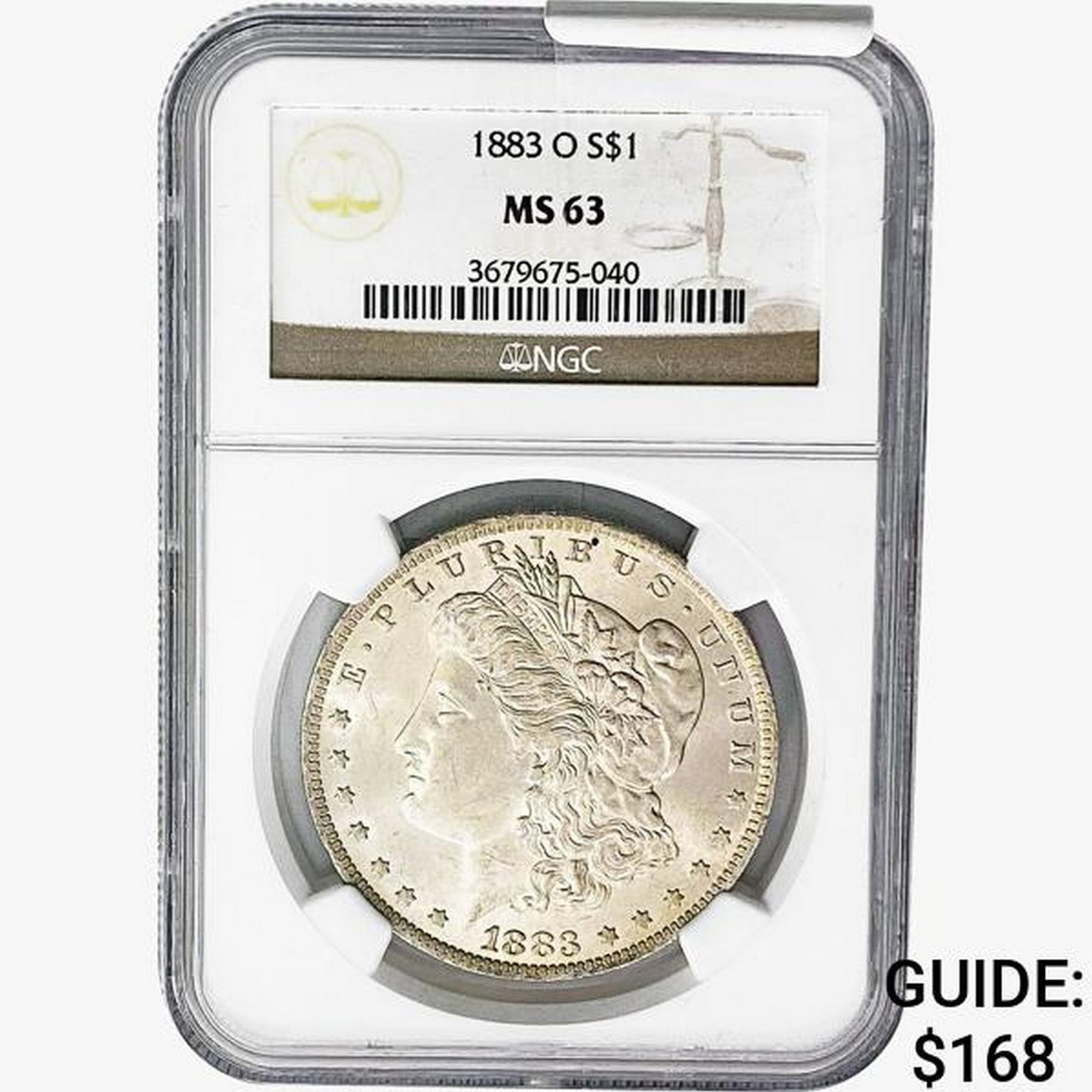 1883-O Morgan Silver Dollar NGC MS63: 1883-O Morgan Silver Dollar NGC MS63