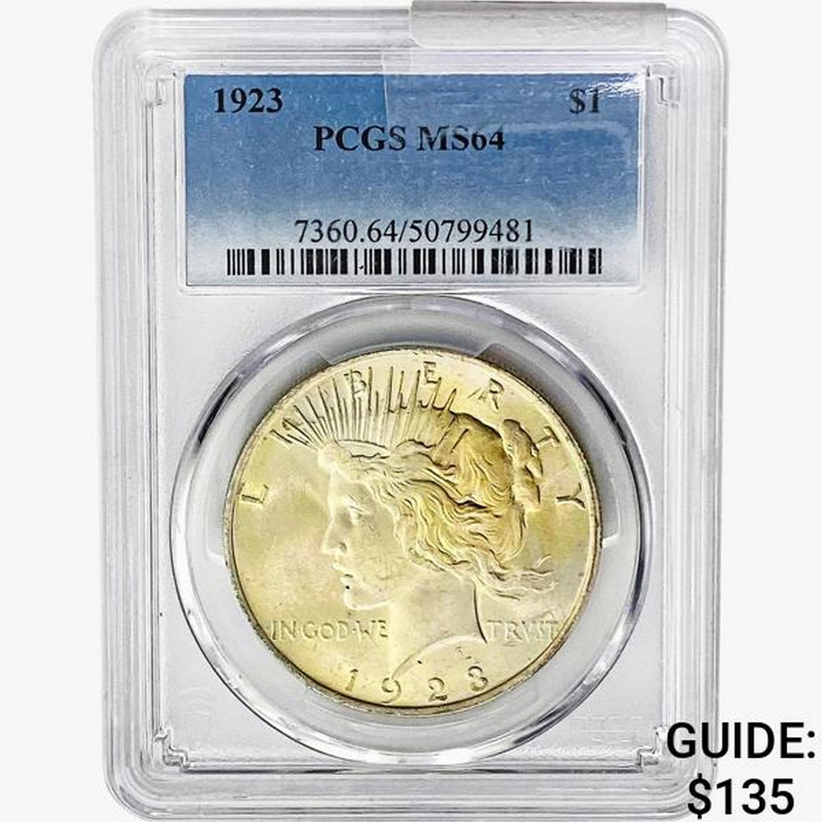 1923 Silver Peace Dollar PCGS MS64 (1 of 2)