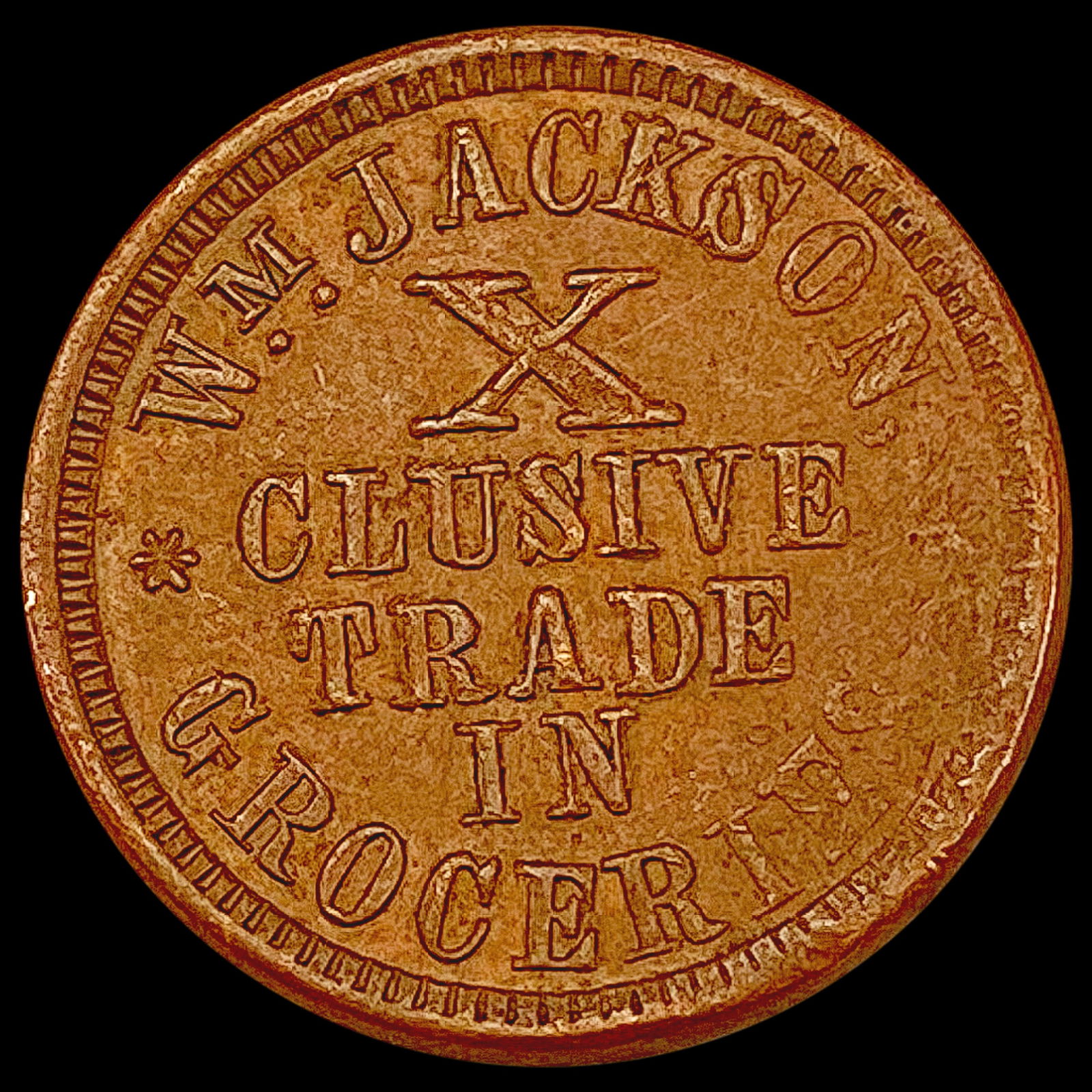 1863 William Jackson Groceries Coin CHOICE BU (1 of 2)