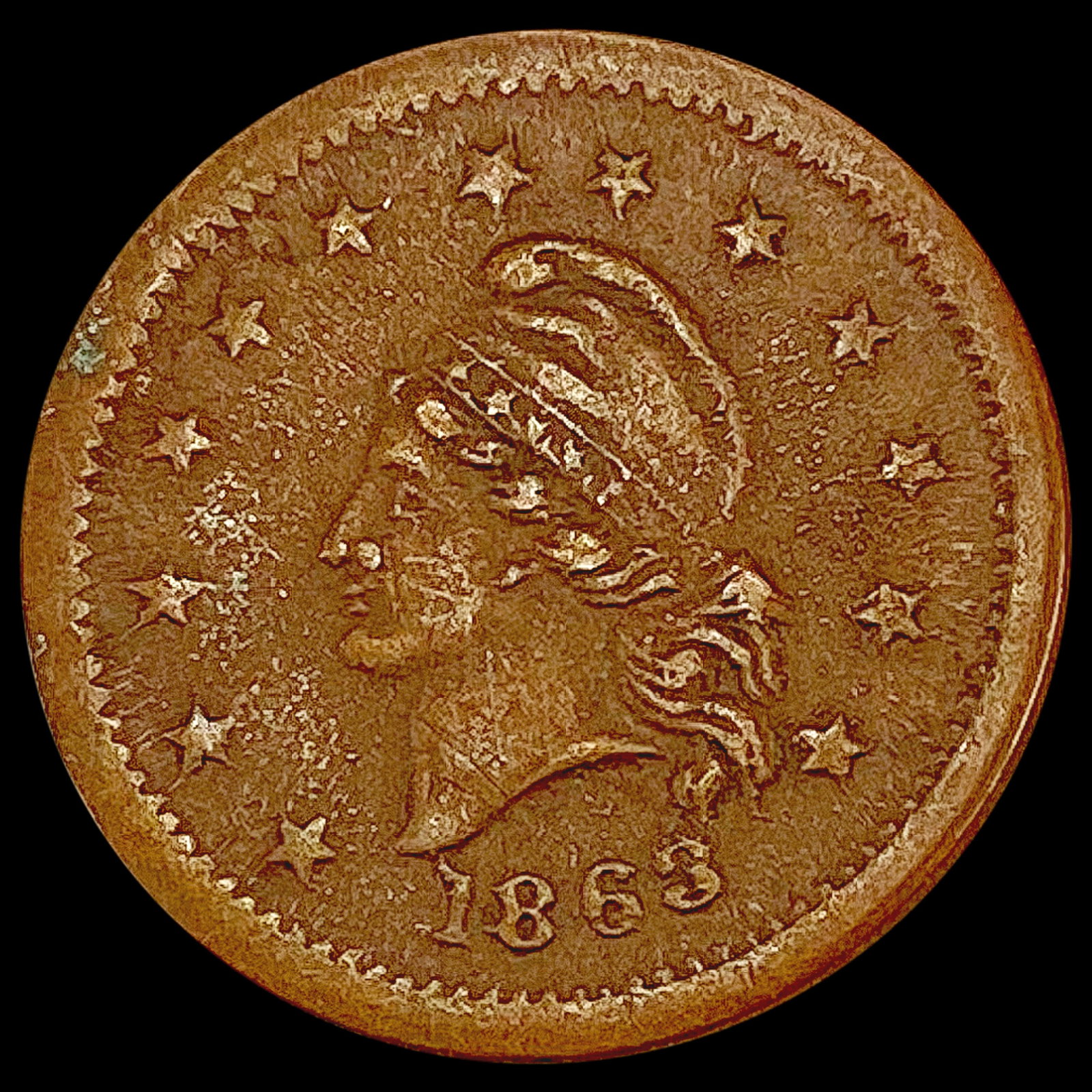 1863 Wilsons Medal CLOSELY UNCIRCULATED: 1863 Wilsons Medal CLOSELY UNCIRCULATED