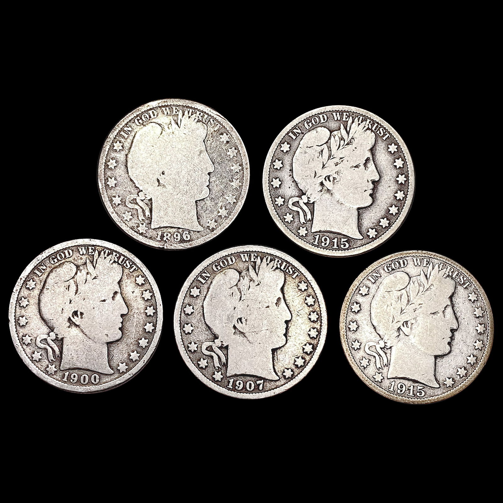 [5]1896-1915 Barber Half Dollar LIGHTLY CIRCULATED (1 of 2)