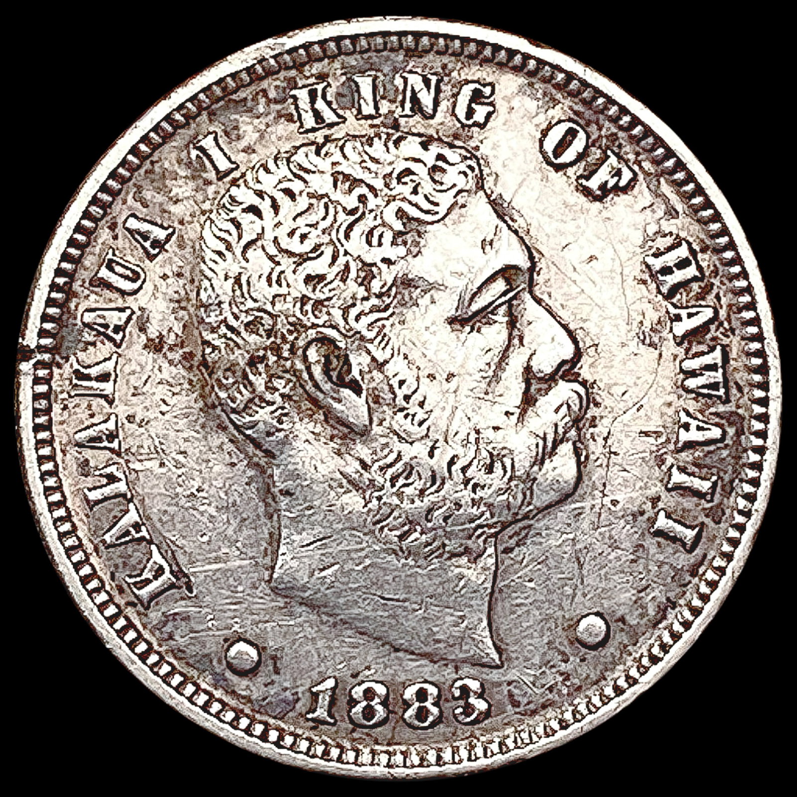 1883 Kingdom of Hawaii Dime NEARLY UNCIRCULATED: 1883 Kingdom of Hawaii Dime NEARLY UNCIRCULATED