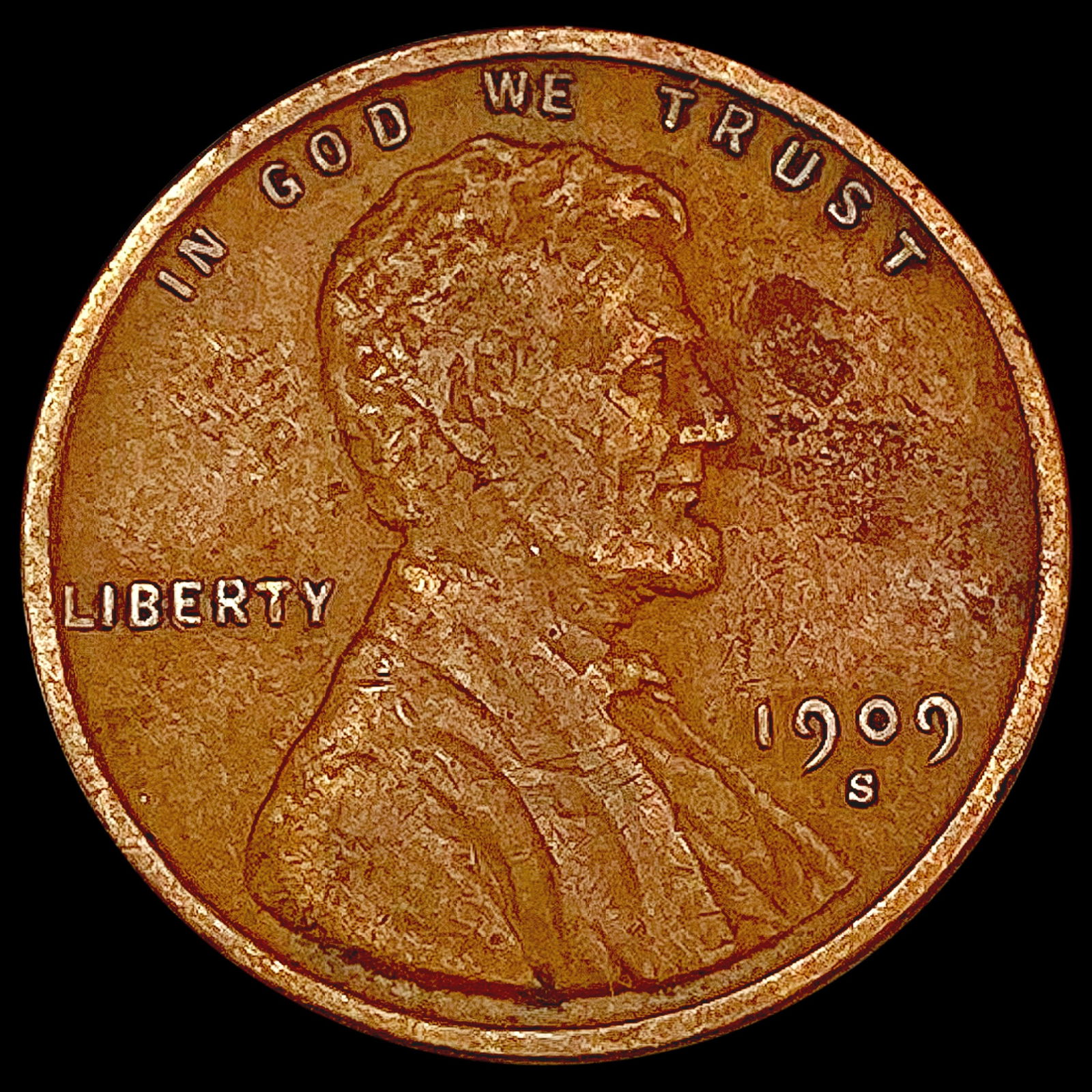 1909-S VDB Wheat Cent NEARLY UNCIRCULATED (1 of 2)