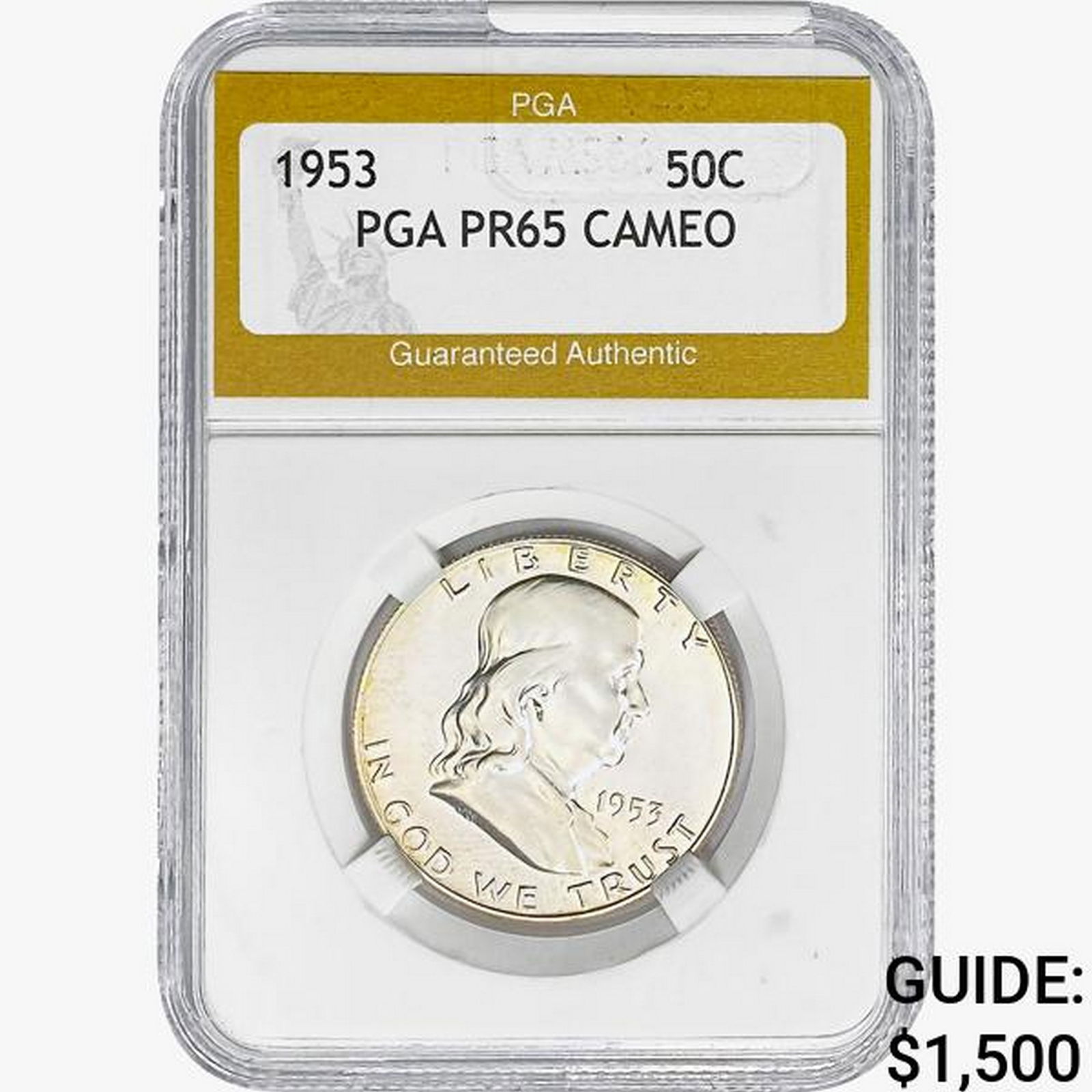 1953 Franklin Half Dollar PGA PR65 CAMEO (1 of 2)