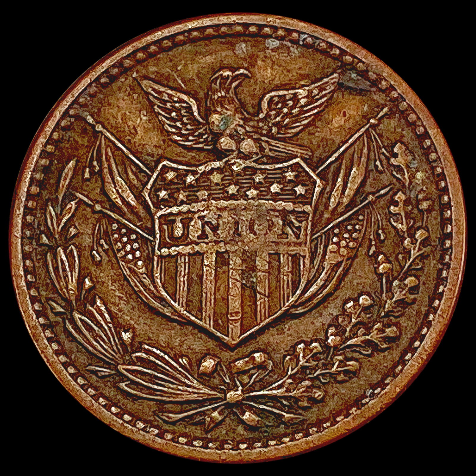 ND Civil War Token; Army Navy CHOICE AU: ND Civil War Token; Army Navy CHOICE AU