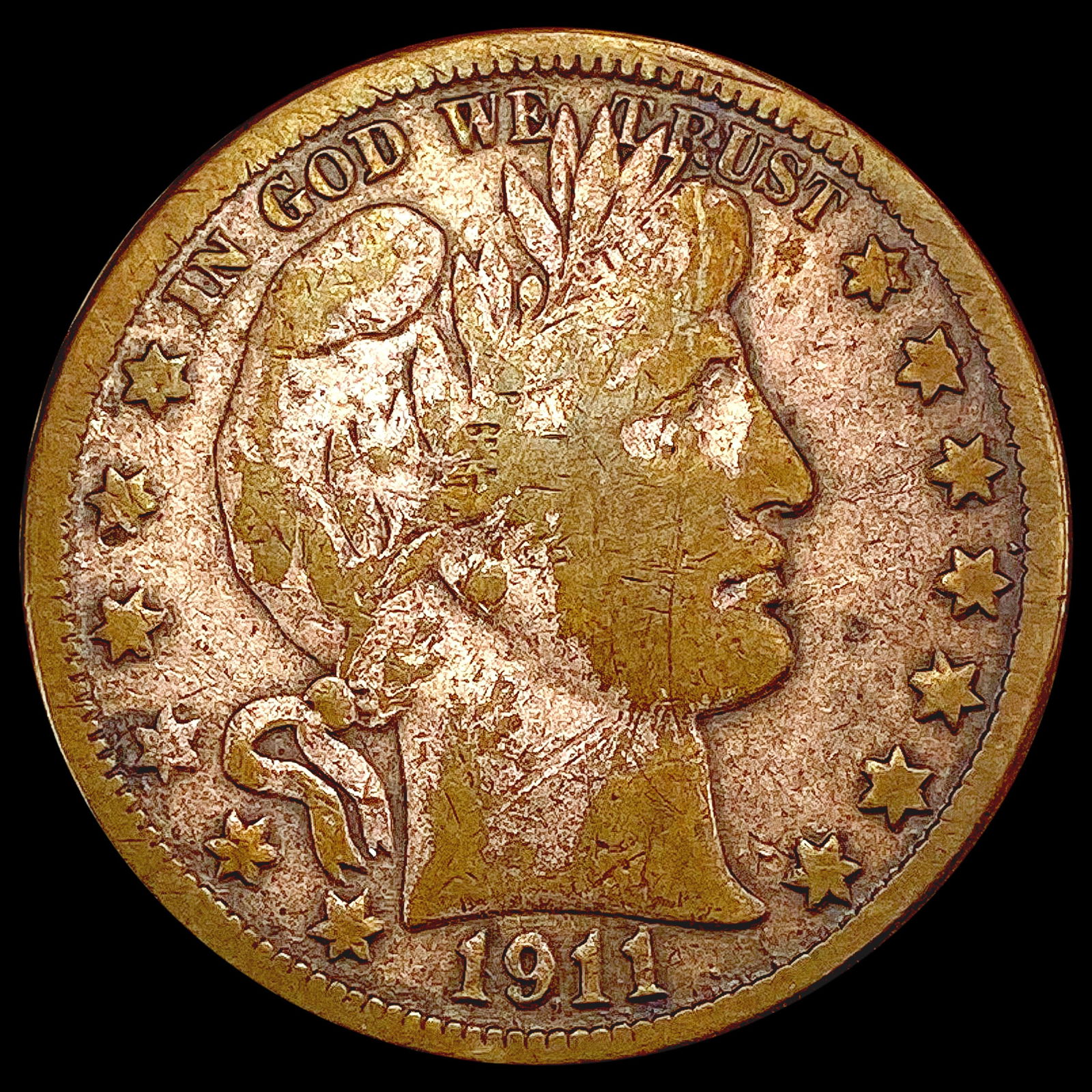 1911-D Barber Half Dollar NICELY CIRCULATED (1 of 2)