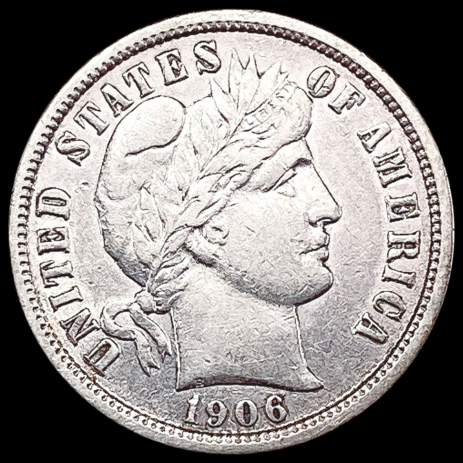 1906-S Barber Dime NEARLY UNCIRCULATED (1 of 2)