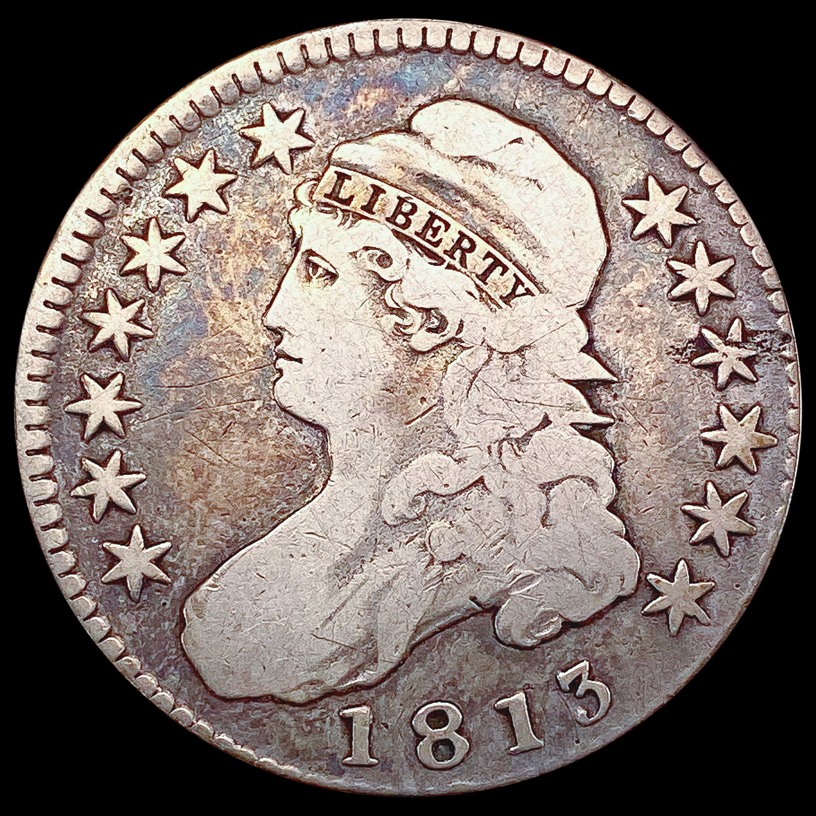 1813 Capped Bust Half Dollar NICELY CIRCULATED (1 of 2)