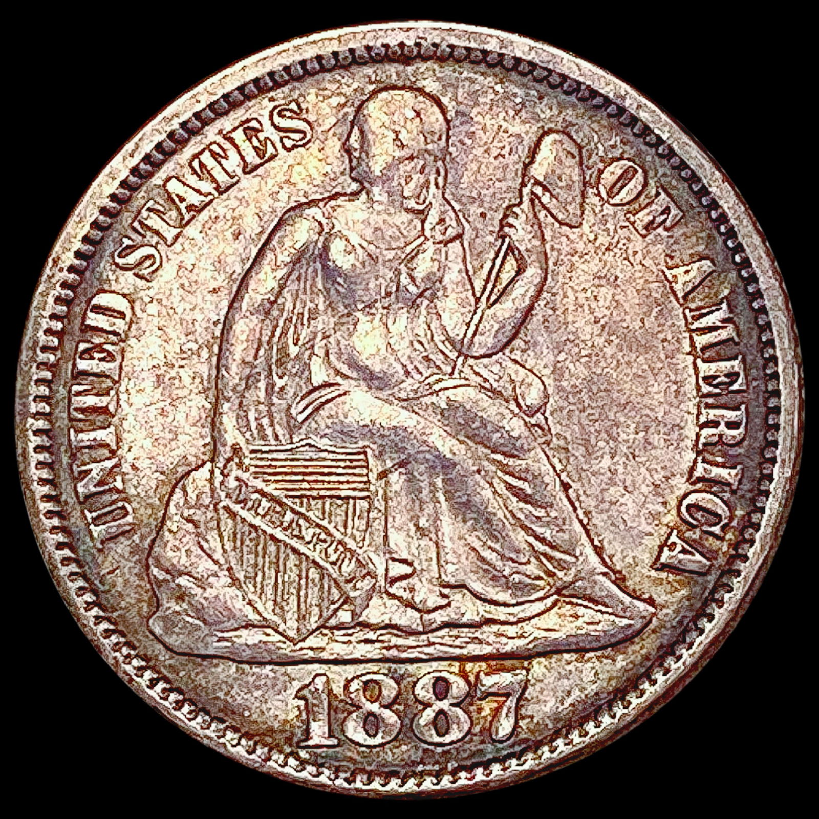 1887 Seated Liberty Dime CLOSELY UNCIRCULATED (1 of 2)