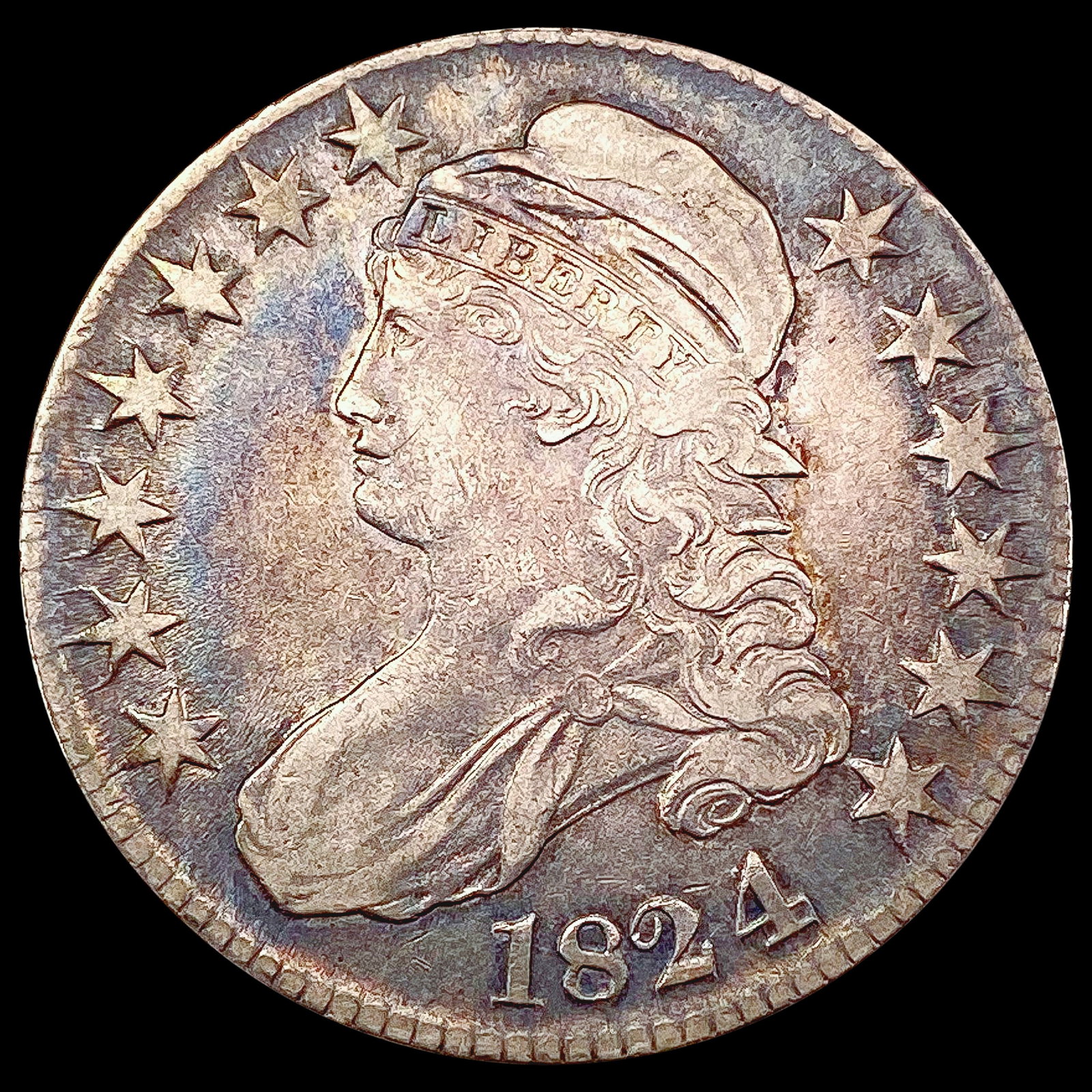 1824 Capped Bust Half Dollar LIGHTLY CIRCULATED (1 of 2)