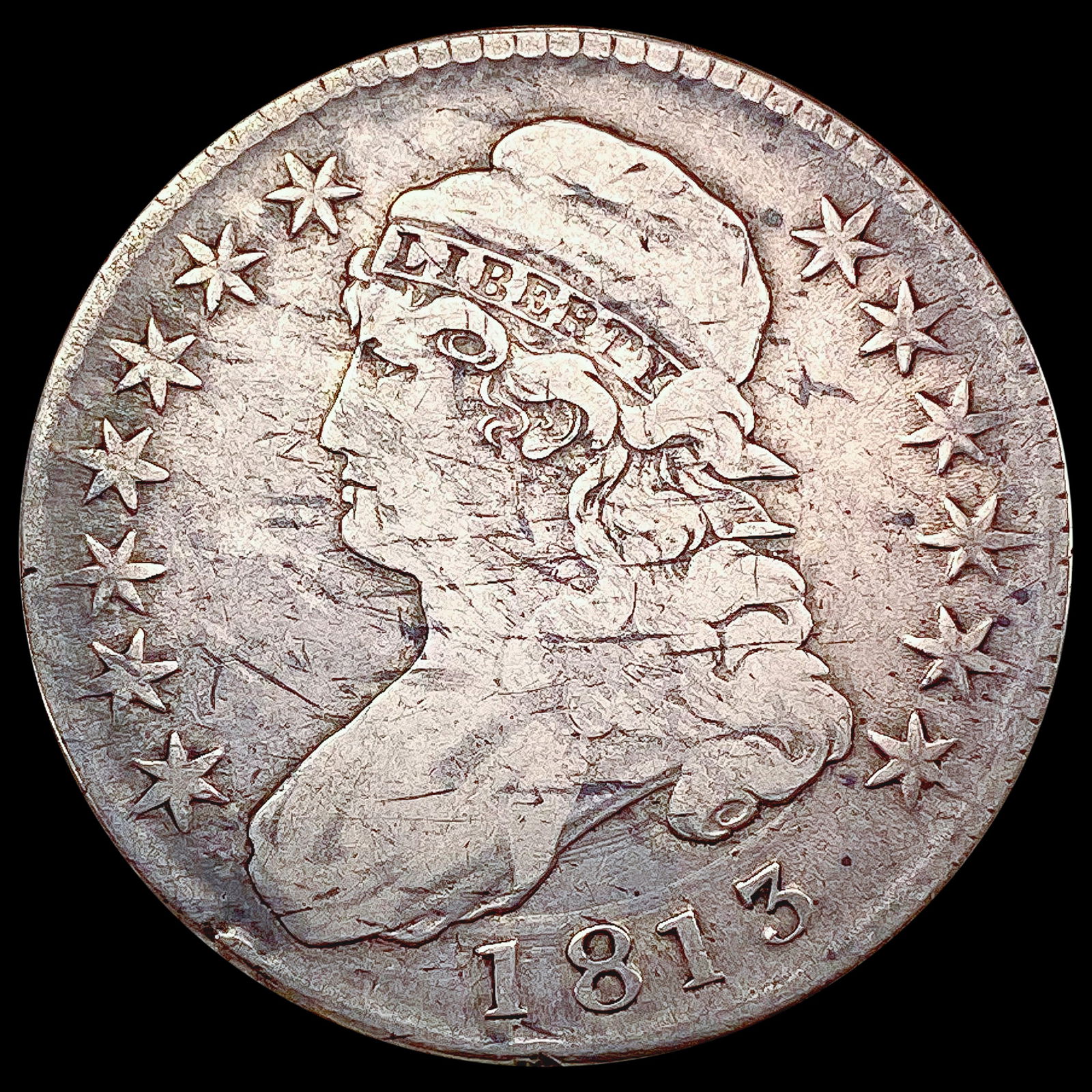 1813 Capped Bust Half Dollar NICELY CIRCULATED (1 of 2)