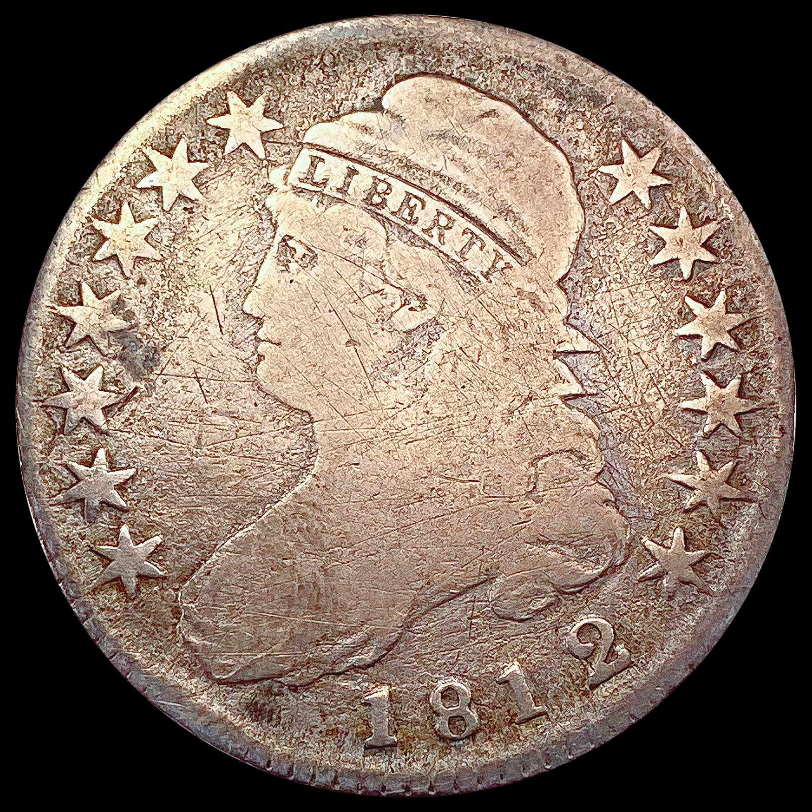 1812 Capped Bust Half Dollar NICELY CIRCULATED: 1812 Capped Bust Half Dollar NICELY CIRCULATED