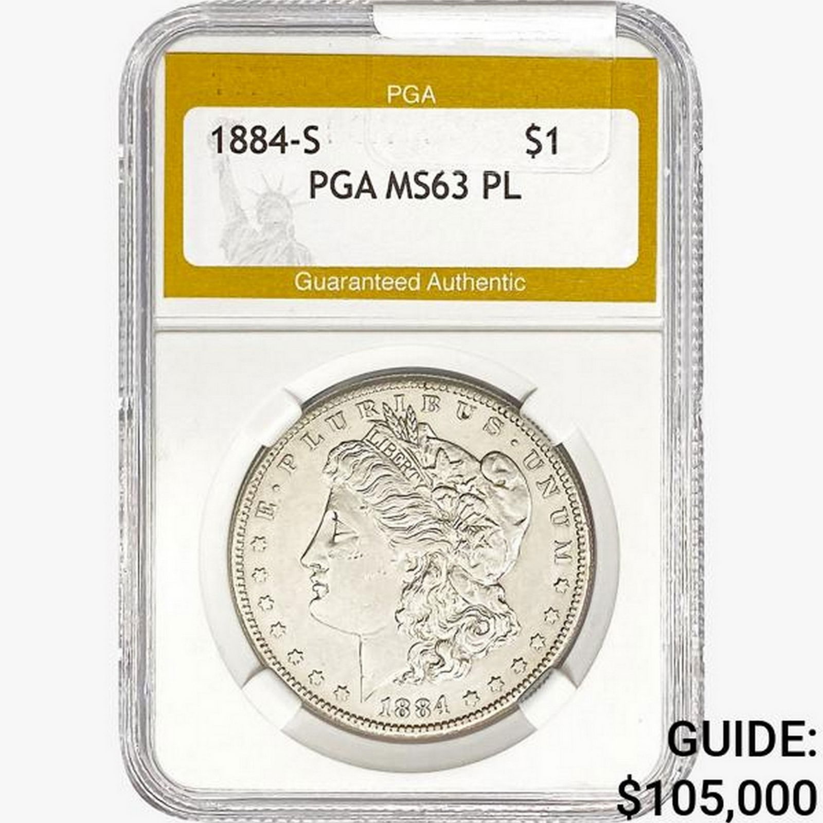 1884-S Morgan Silver Dollar PGA MS63 PL (1 of 2)