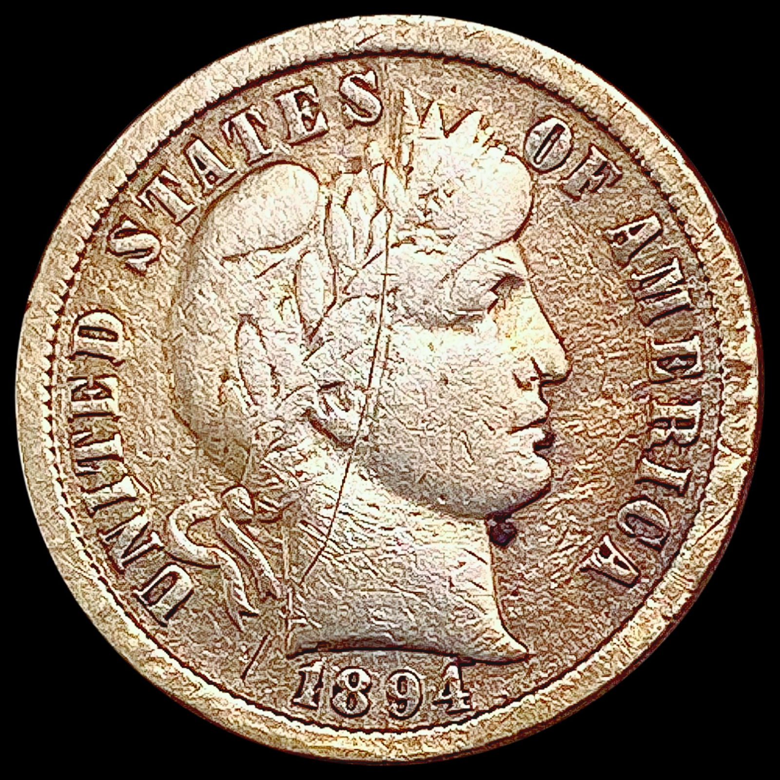 1894-O Barber Dime NICELY CIRCULATED (1 of 2)