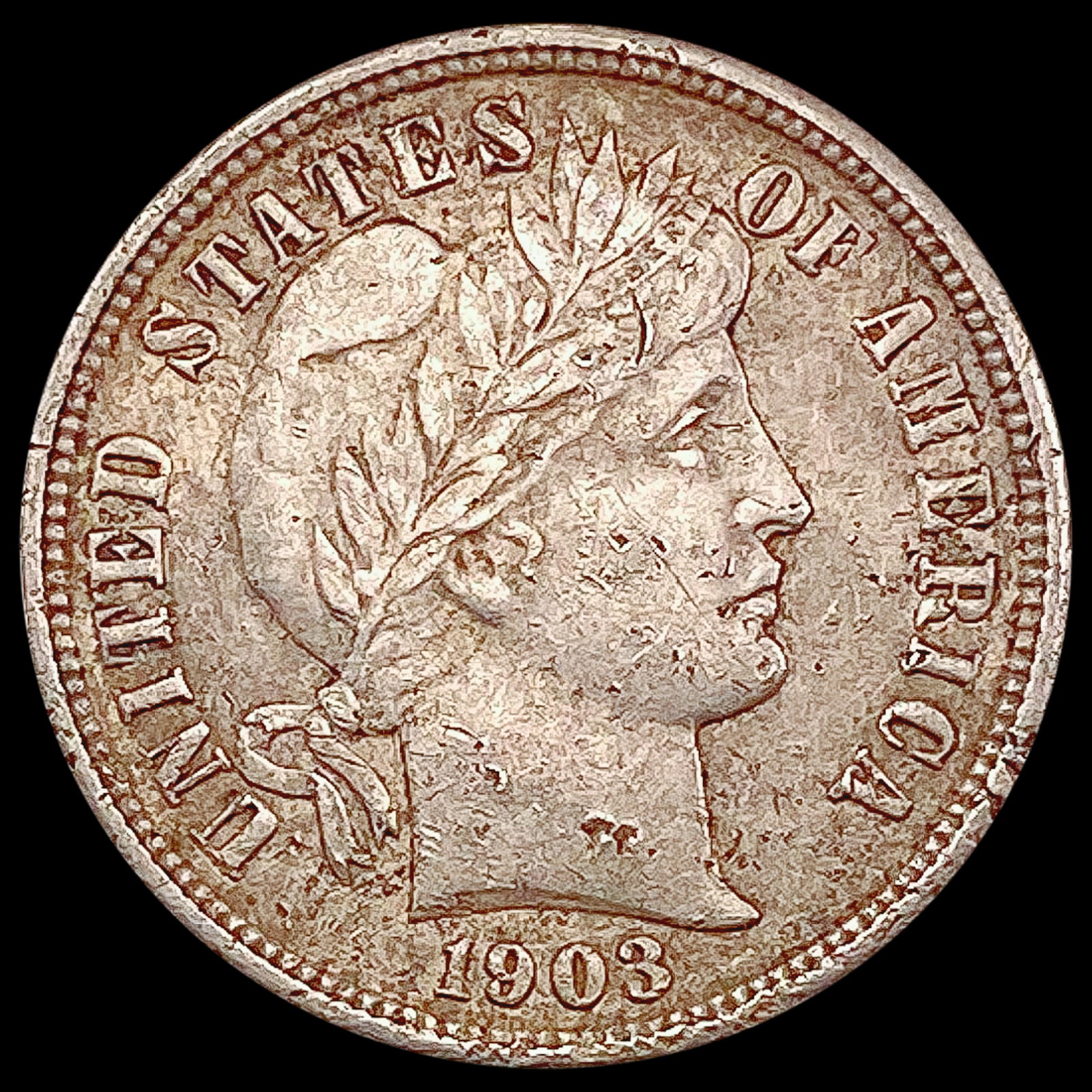1903-O Barber Dime NEARLY UNCIRCULATED (1 of 2)