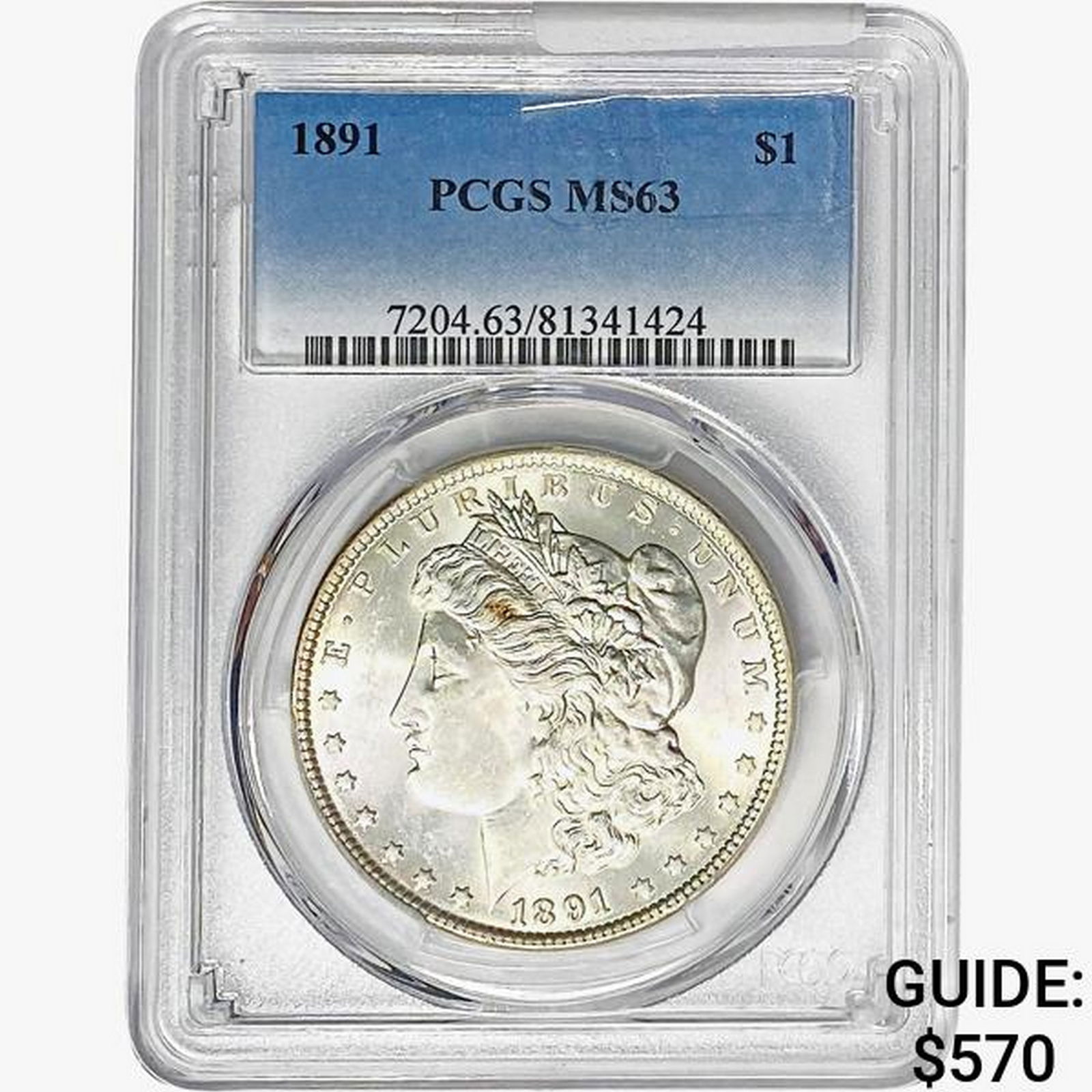 1891 Morgan Silver Dollar PCGS MS63 (1 of 2)