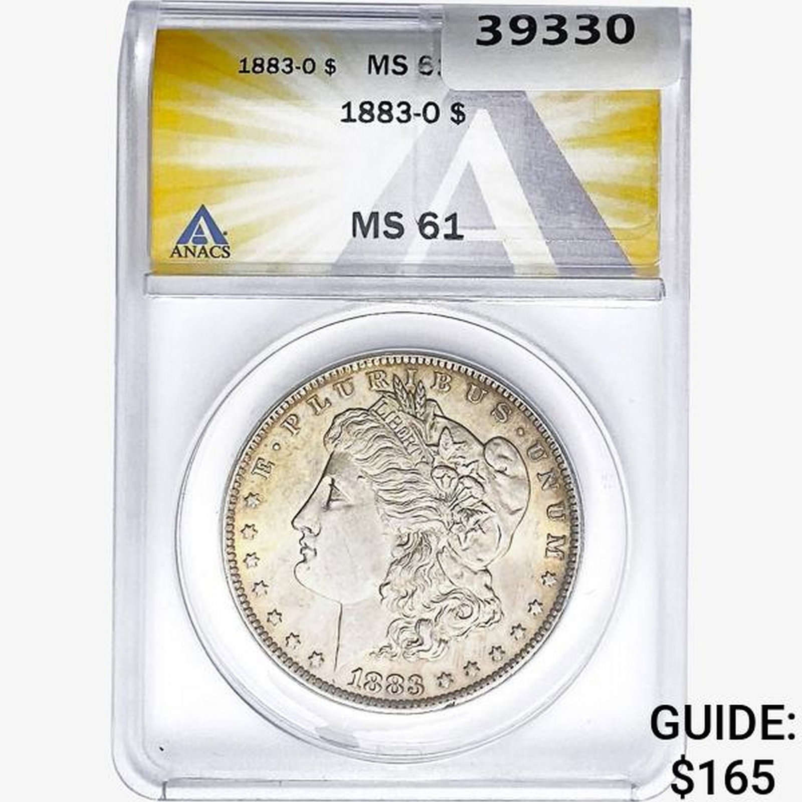1883-O Morgan Silver Dollar ANACS MS61: 1883-O Morgan Silver Dollar ANACS MS61