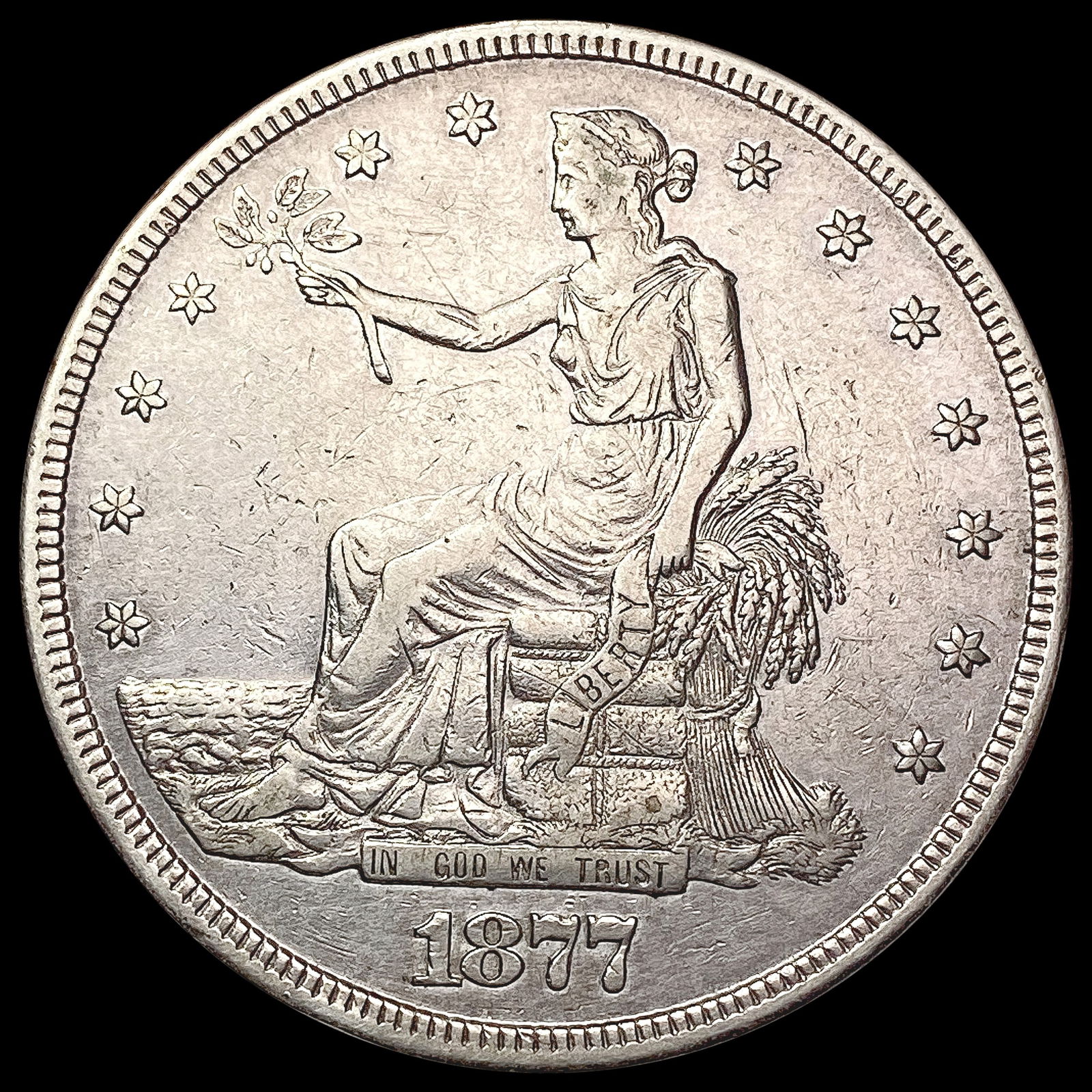 1877-S Silver Trade Dollar NEARLY UNCIRCULATED (1 of 2)