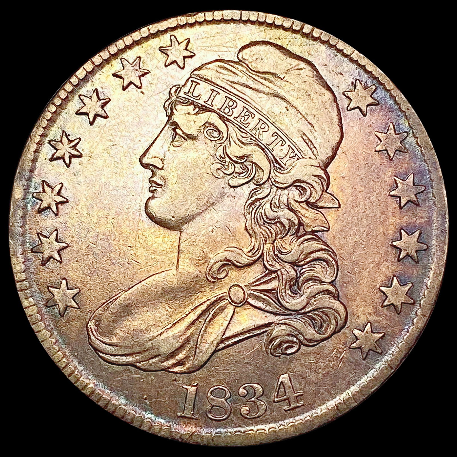 1834 Capped Bust Half Dollar CLOSELY UNCIRCULATED (1 of 2)