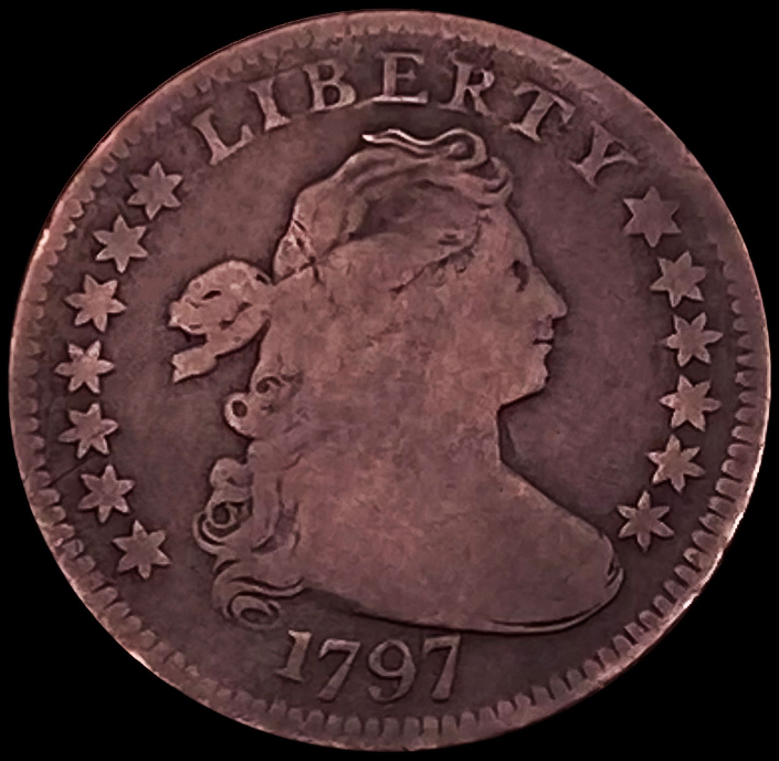 1797 13 Stars Draped Bust Dime LIGHTLY CIRCULATED (1 of 2)