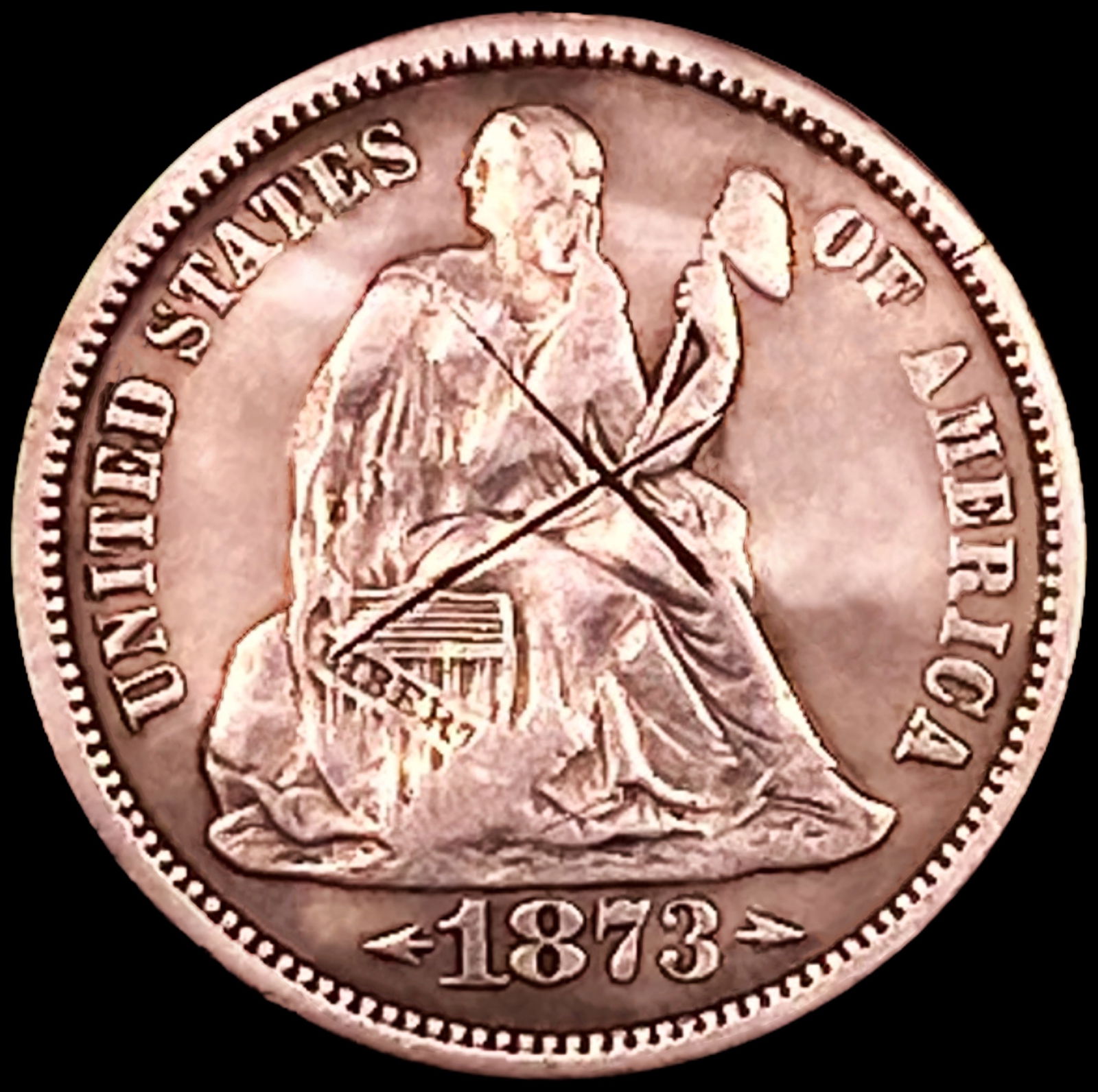 1873-CC Seated Liberty Dime HIGH GRADE (1 of 2)