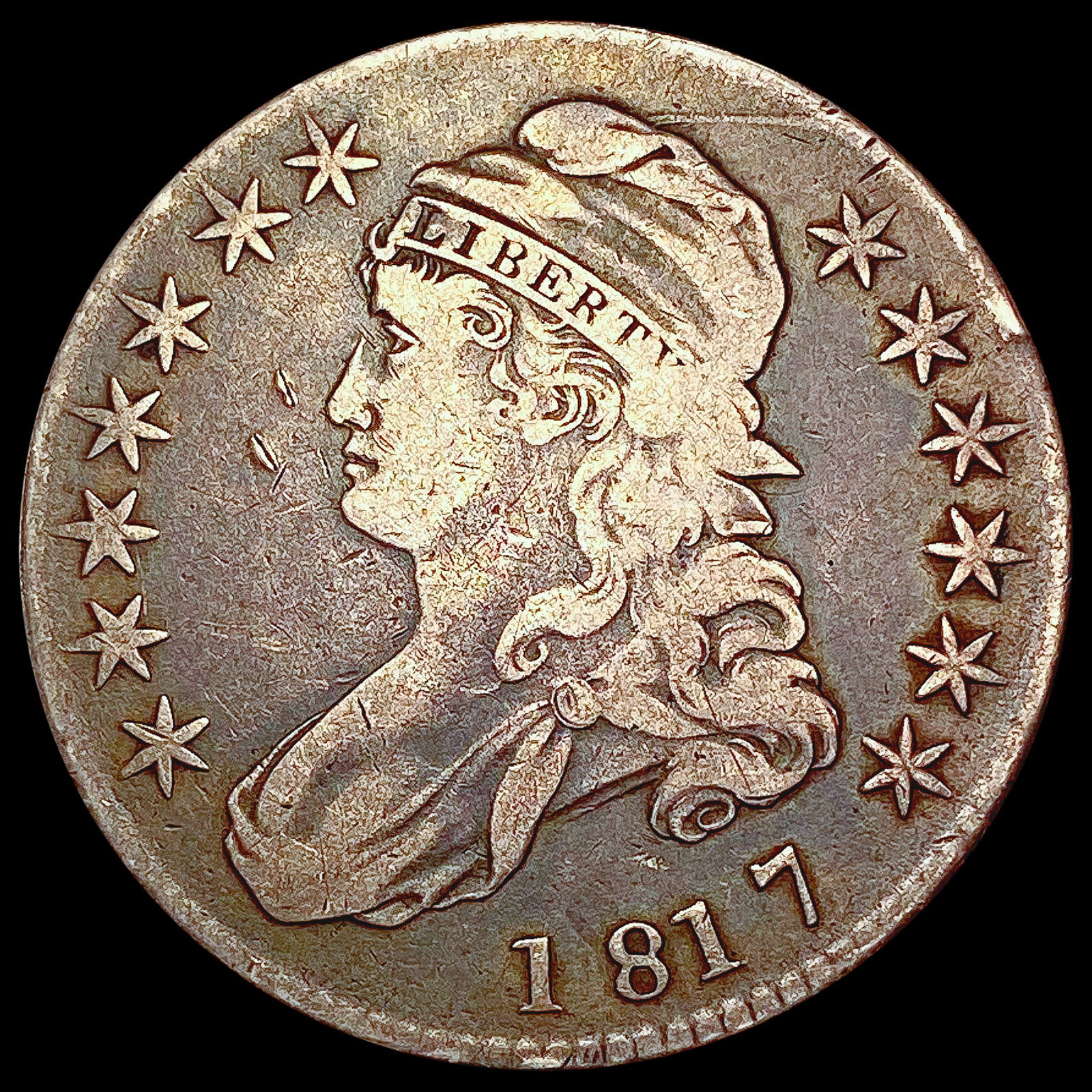 1817 Capped Bust Half Dollar LIGHTLY CIRCULATED (1 of 2)