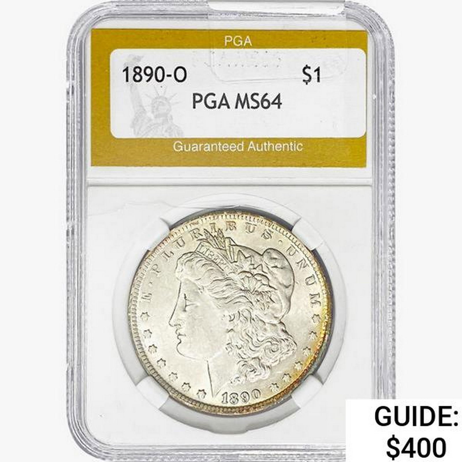 1890-O Morgan Silver Dollar PGA MS64 (1 of 2)