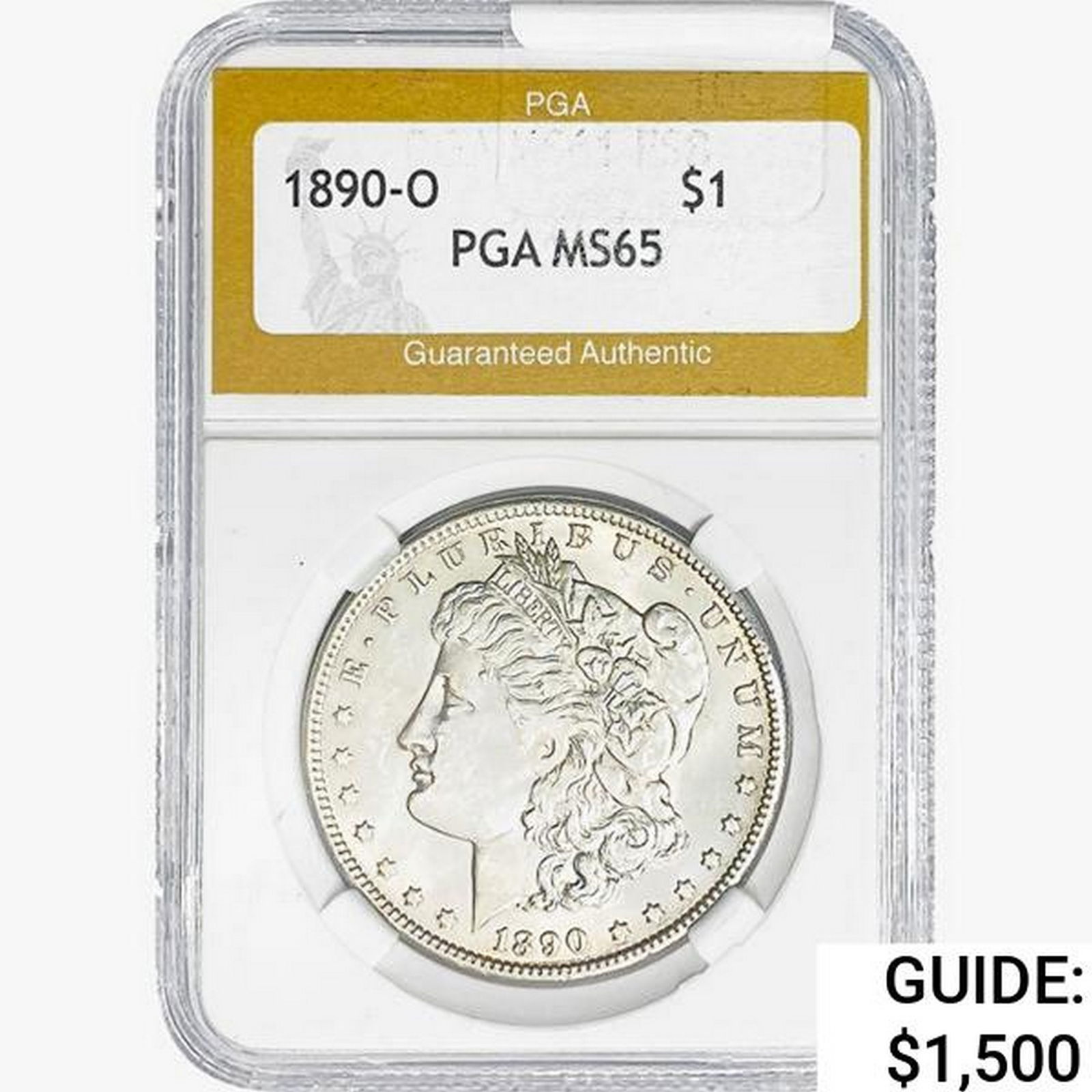 1890-O Morgan Silver Dollar PGA MS65 (1 of 2)