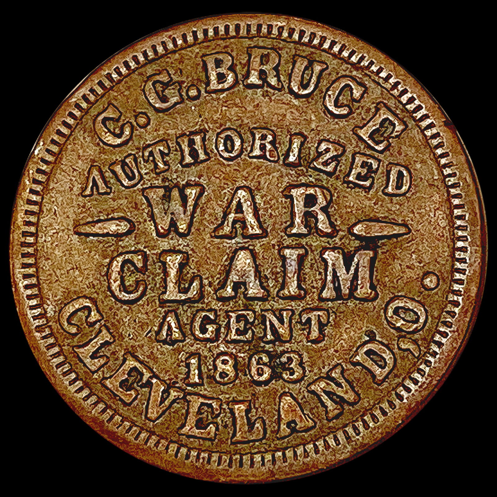 1863 Civil War Token NEARLY UNCIRCULATED (1 of 2)