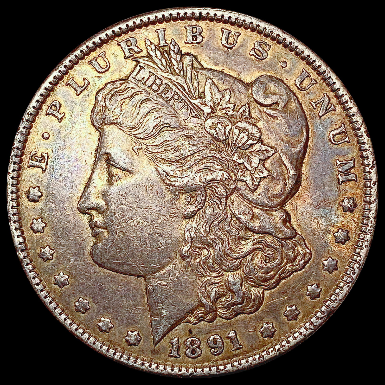1891-CC Morgan Silver Dollar CLOSELY UNCIRCULATED: 1891-CC Morgan Silver Dollar CLOSELY UNCIRCULATED