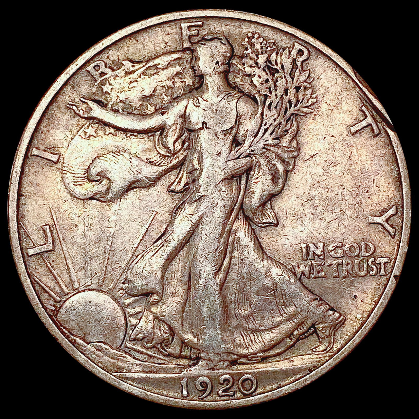1920-S Walking Liberty Half Dollar CLOSELY UNCIRCULATED (1 of 2)