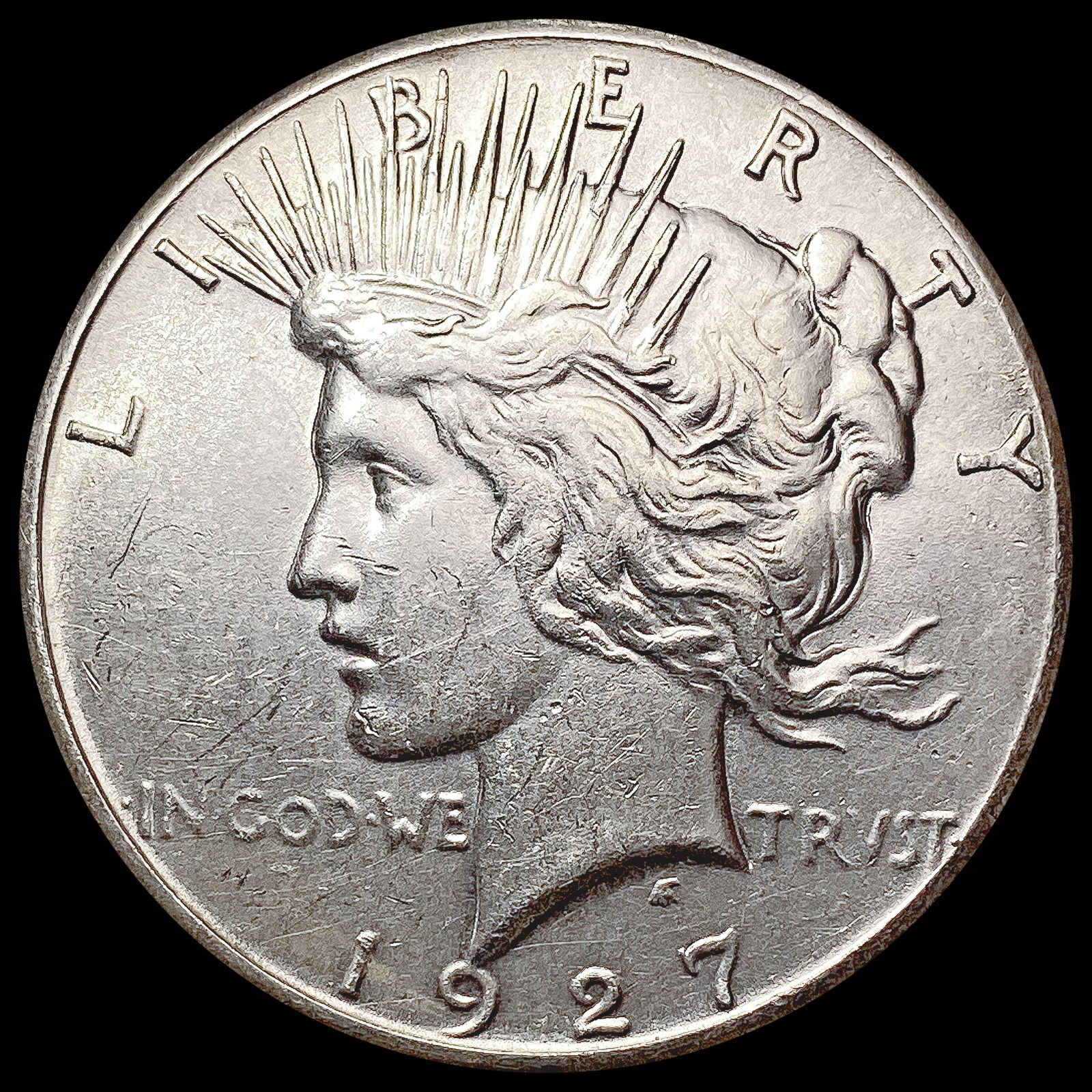 1927 Silver Peace Dollar CLOSELY UNCIRCULATED (1 of 2)