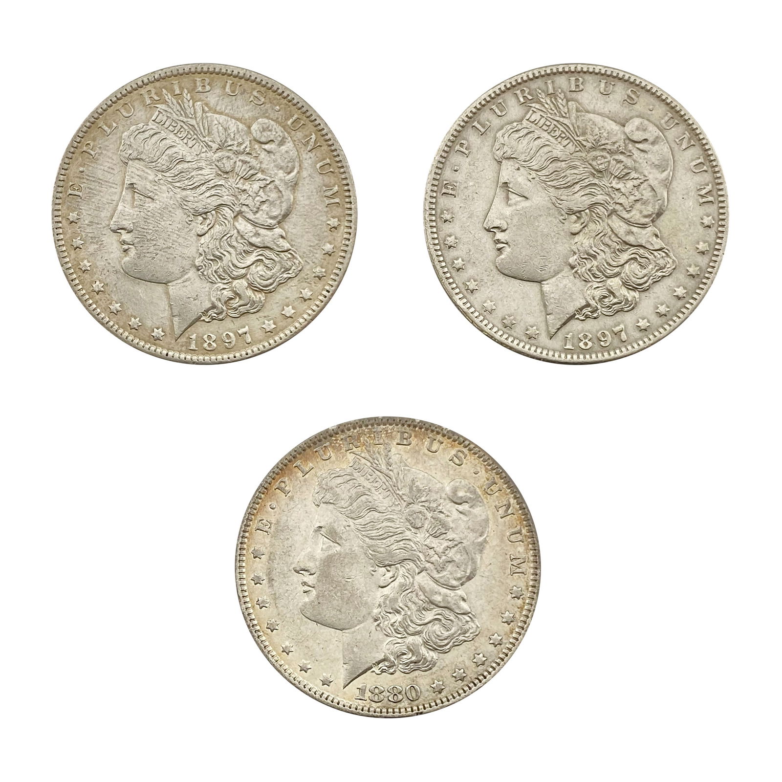 [3] 1880-1897 Better Morgan Dollar Lot CLOSELY UNCIRCULATED (1 of 7)