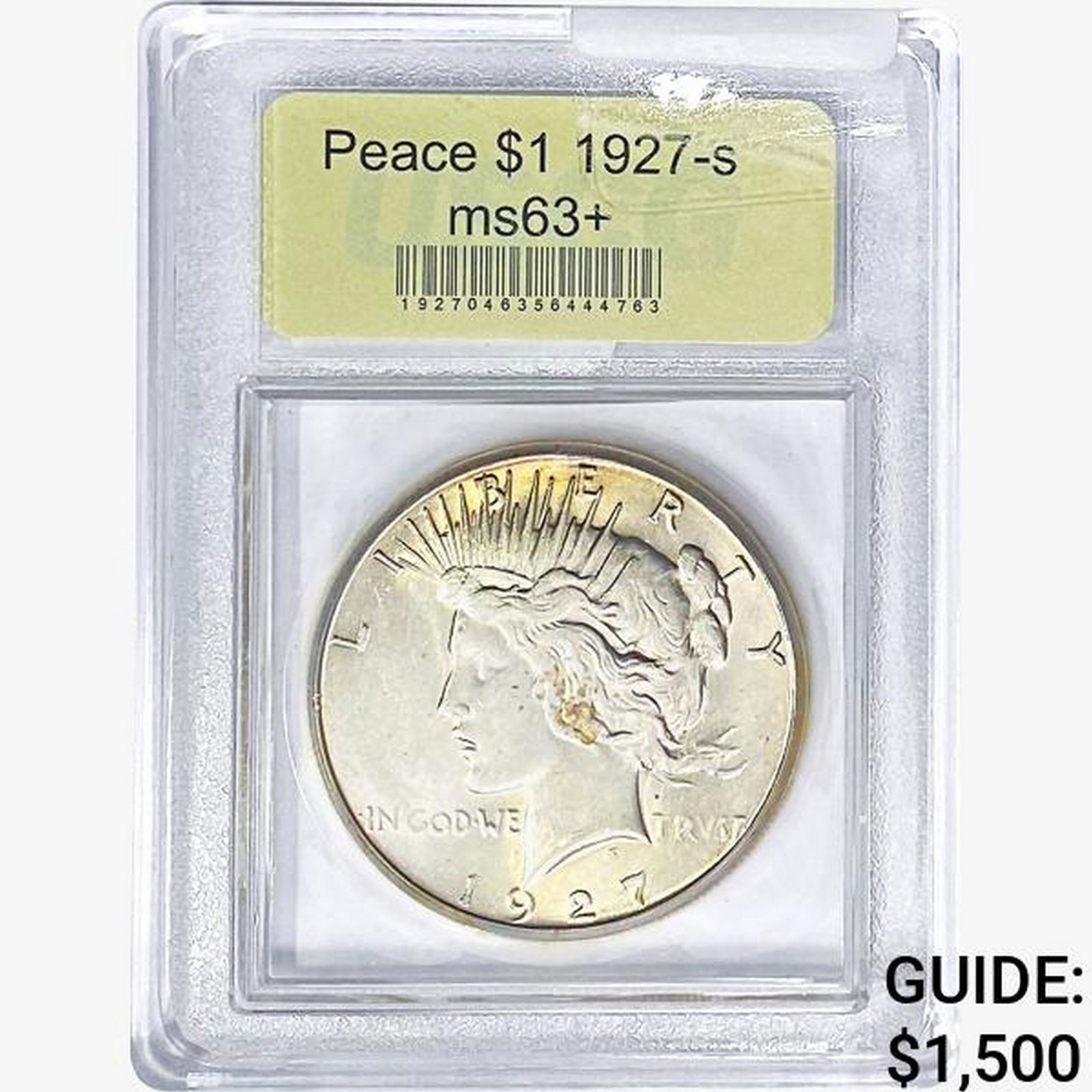 1927-D Silver Peace Dollar USCG MS63+ (1 of 2)