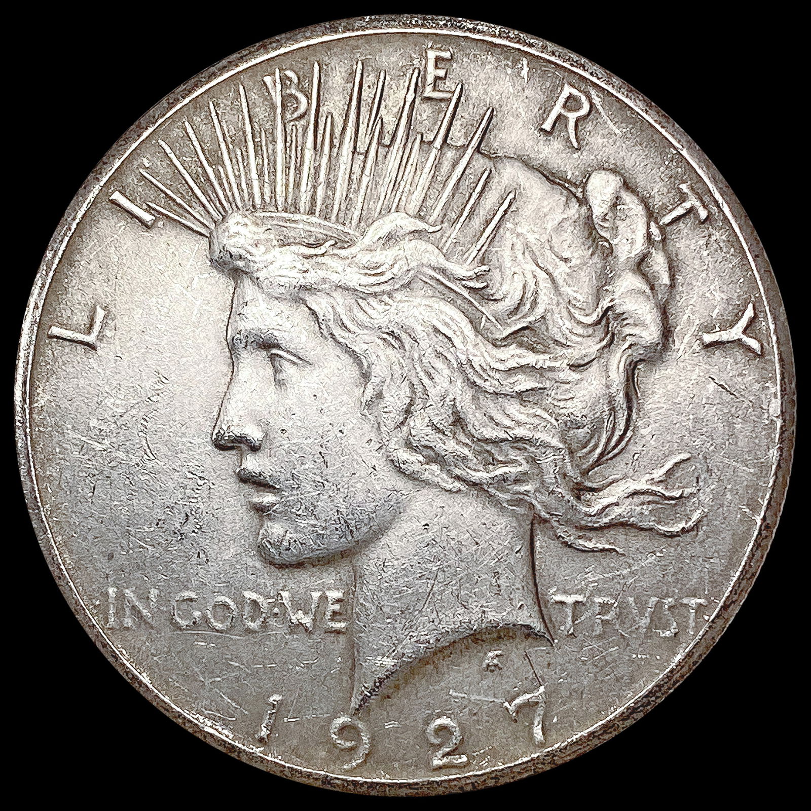 1927 Silver Peace Dollar NEARLY UNCIRCULATED (1 of 2)
