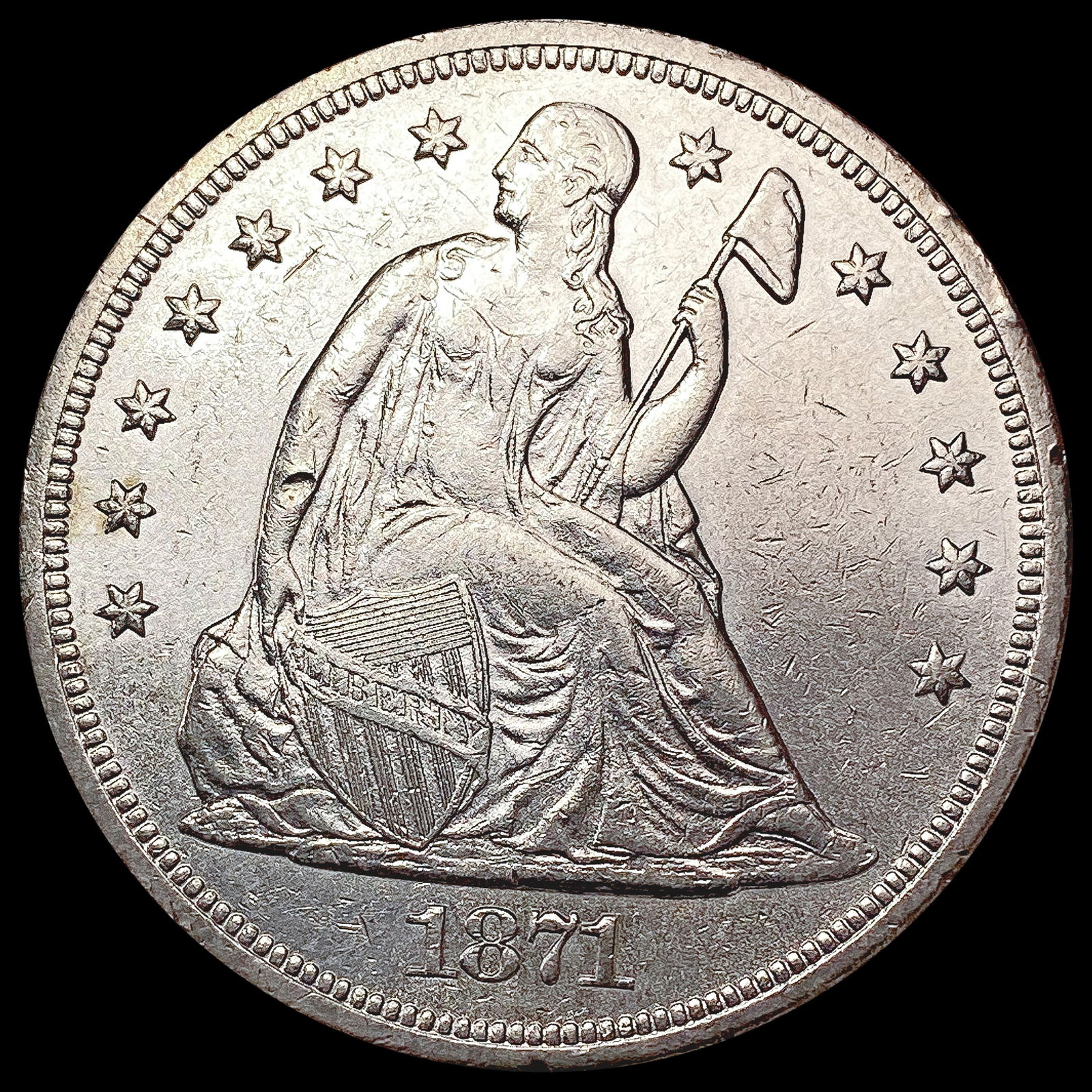 1871 Seated Liberty Dollar UNCIRCULATED (1 of 2)