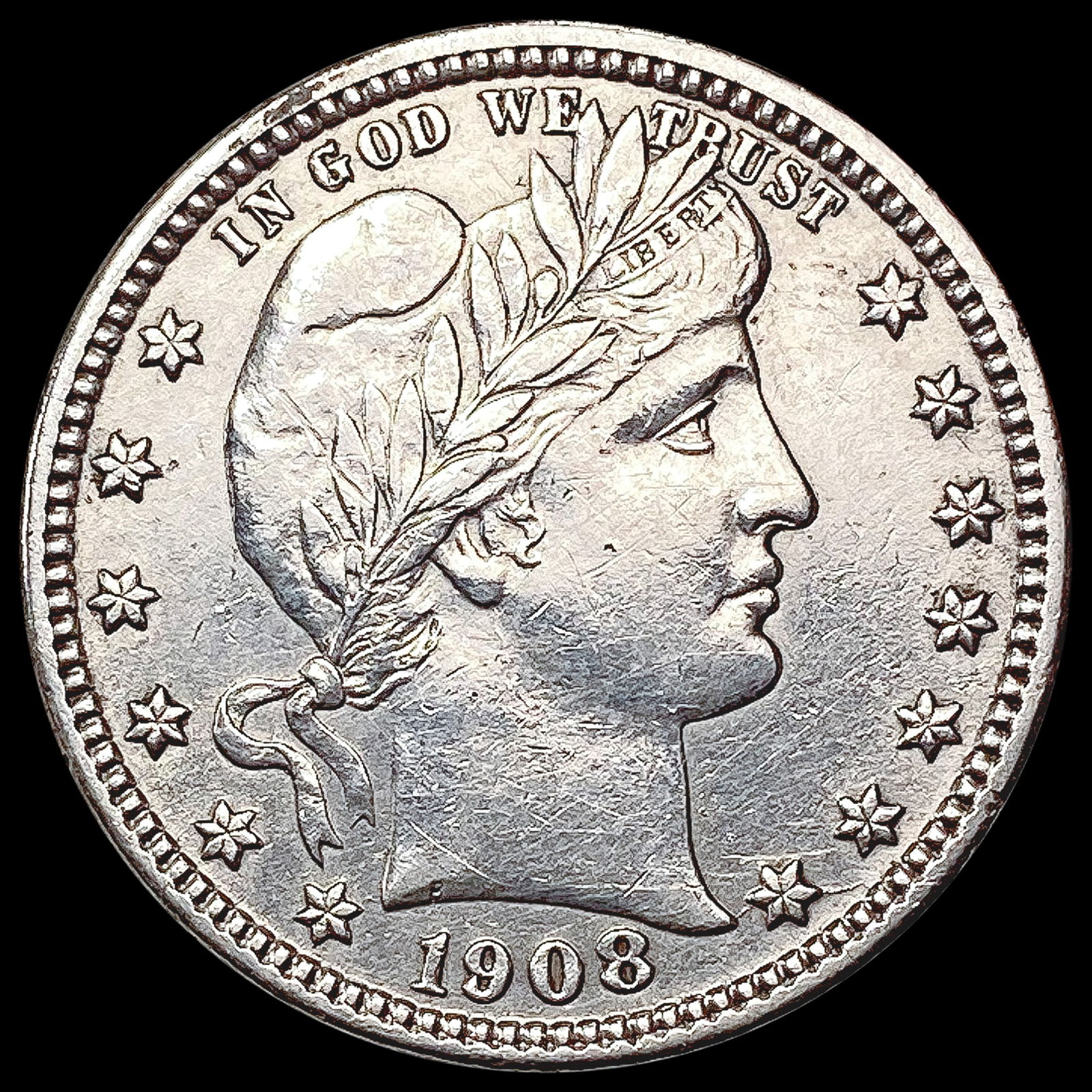 1908-D Barber Quarter UNCIRCULATED (1 of 2)