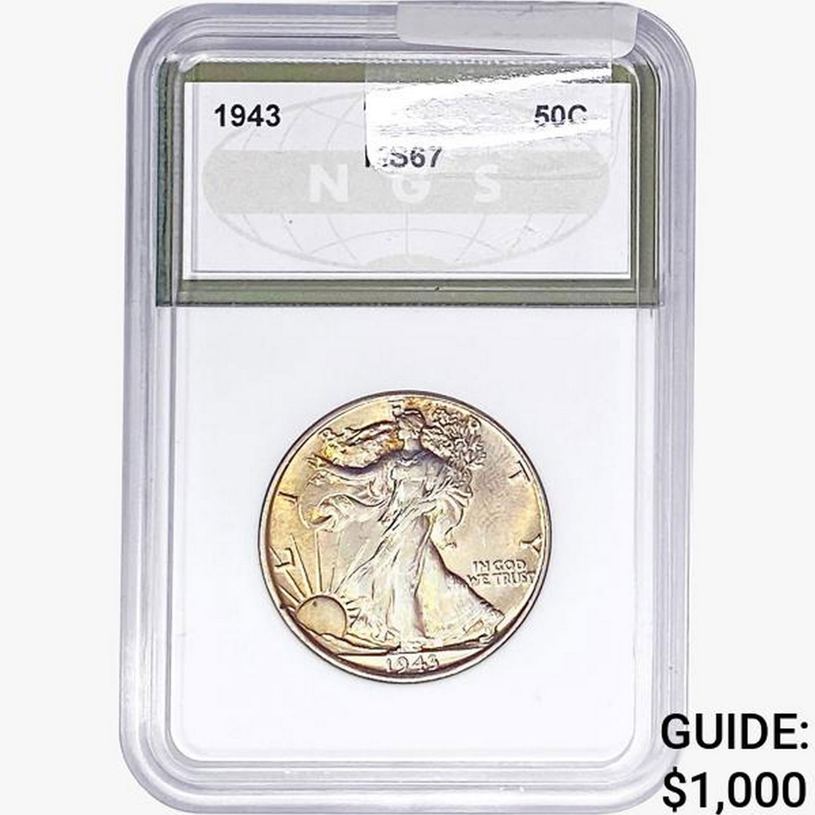 1943 Walking Liberty Half Dollar NGS MS67 (1 of 2)