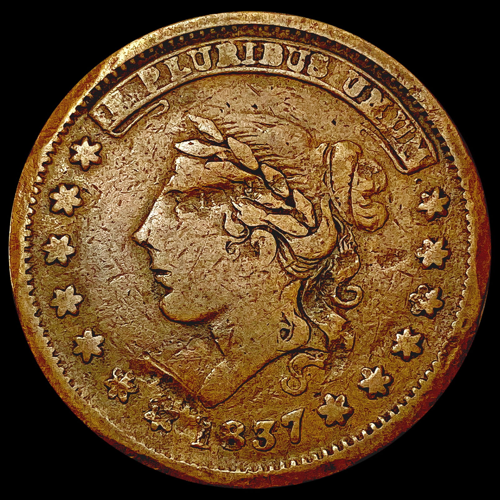 1837 Hard Times Token  NICELY CIRCULATED (1 of 2)