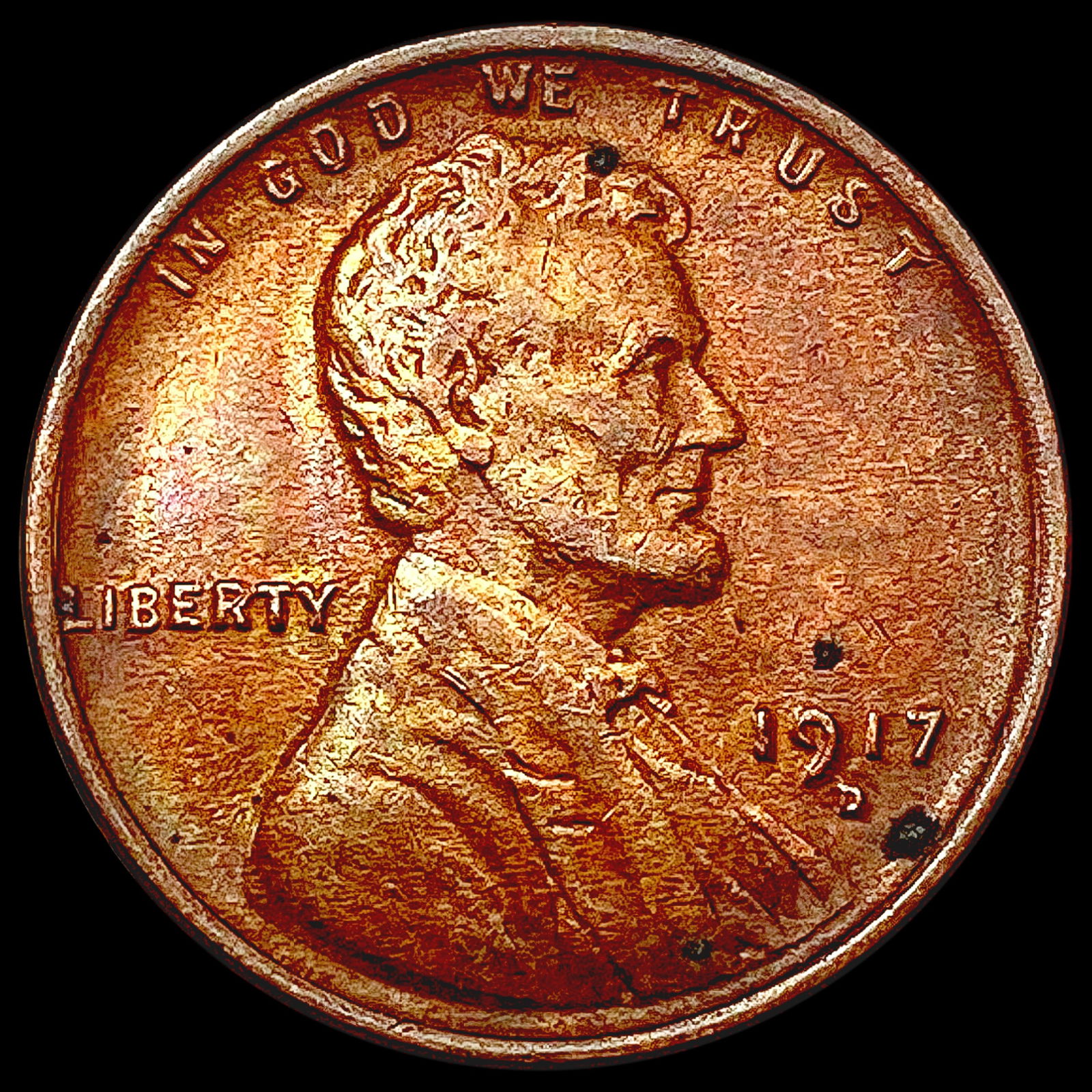 1917-D Wheat Cent CLOSELY UNCIRCULATED (1 of 2)