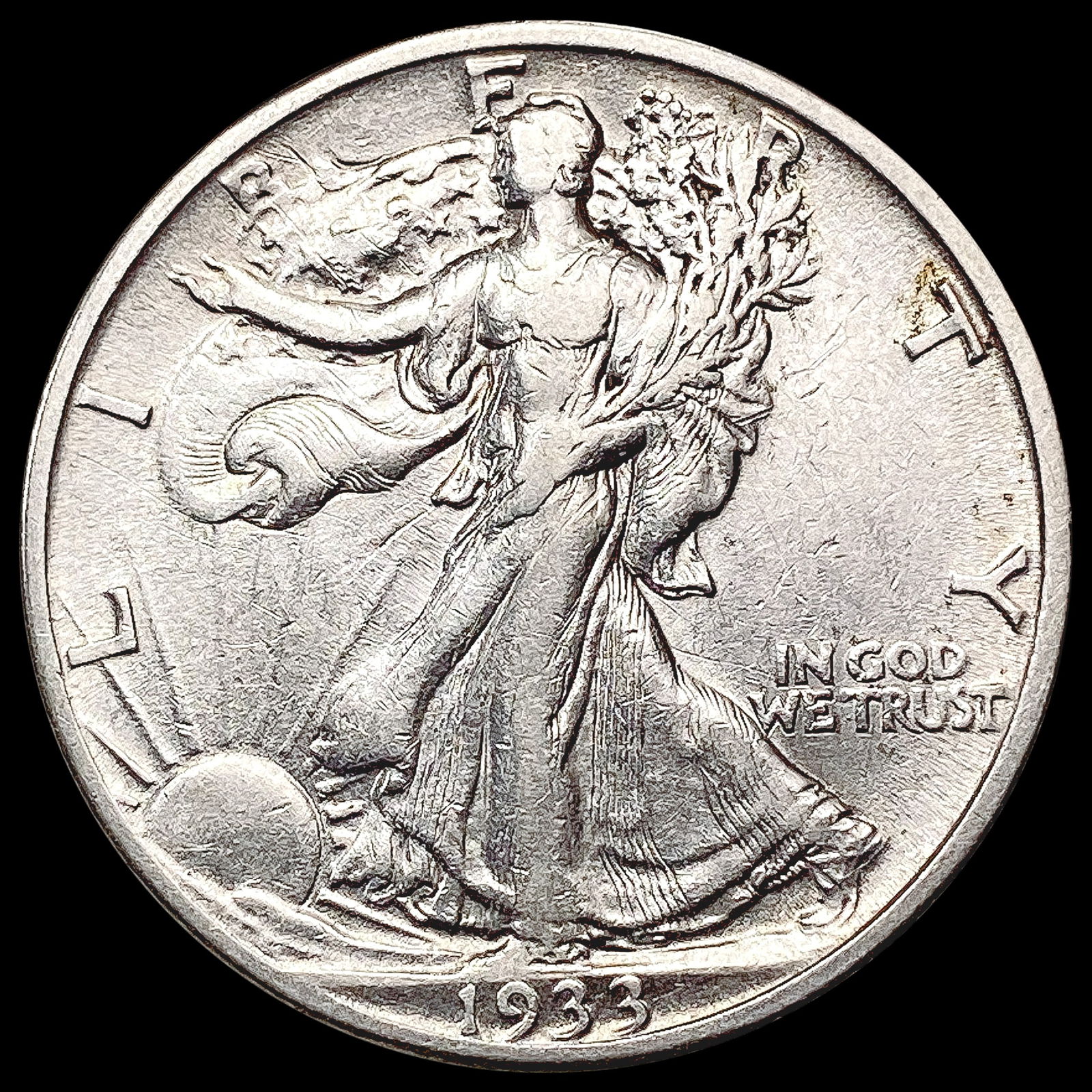 1933-S Walking Liberty Half Dollar NEARLY UNCIRCULATED (1 of 2)