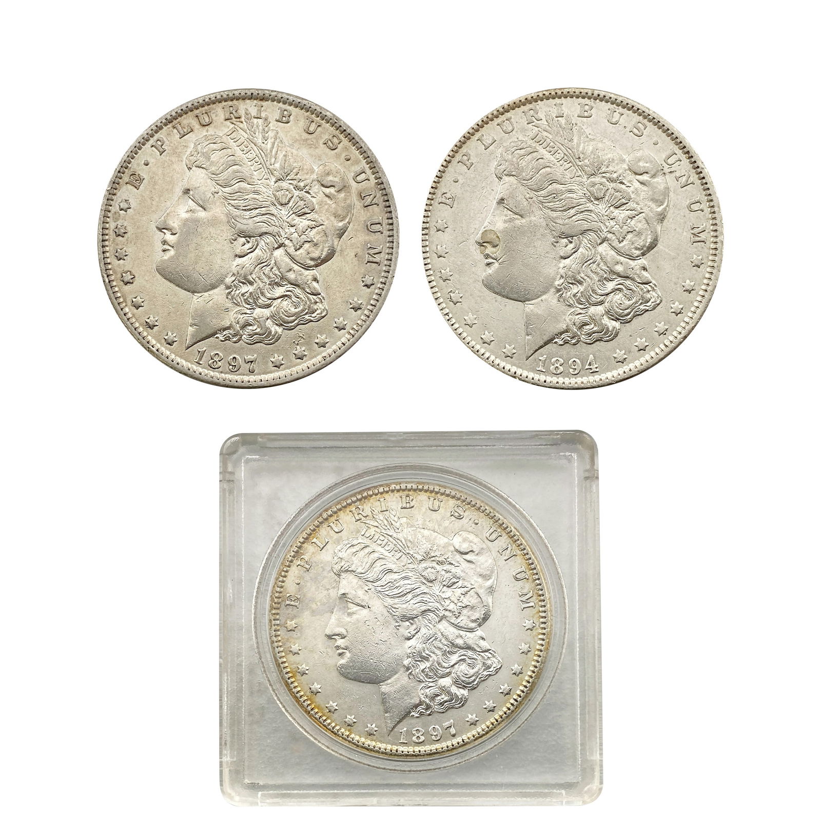 [3] 1894-1897 Better Date Morgan Silver Dollar Lot HIGH GRADE (1 of 7)