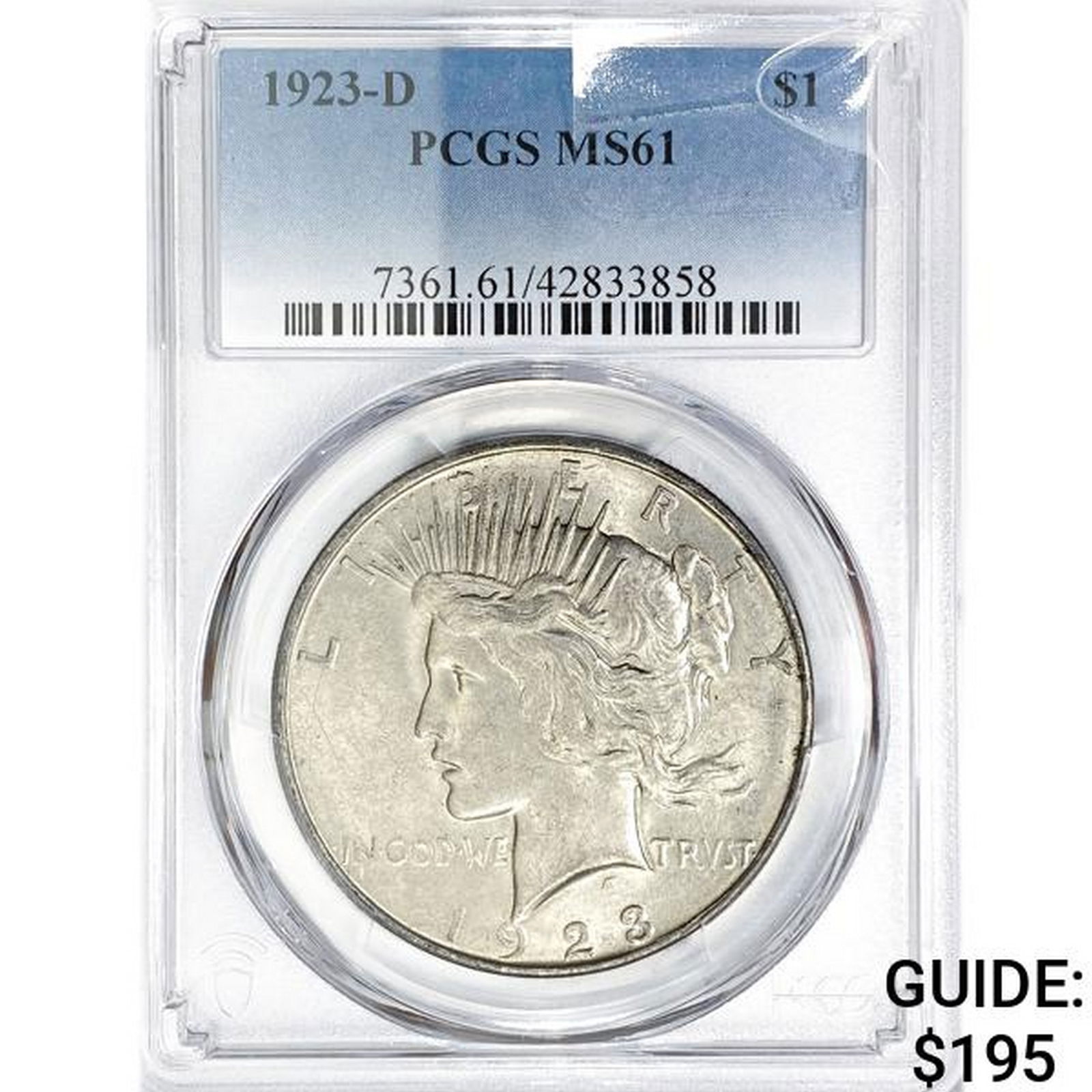 1923-D Silver Peace Dollar PCGS MS61 (1 of 2)