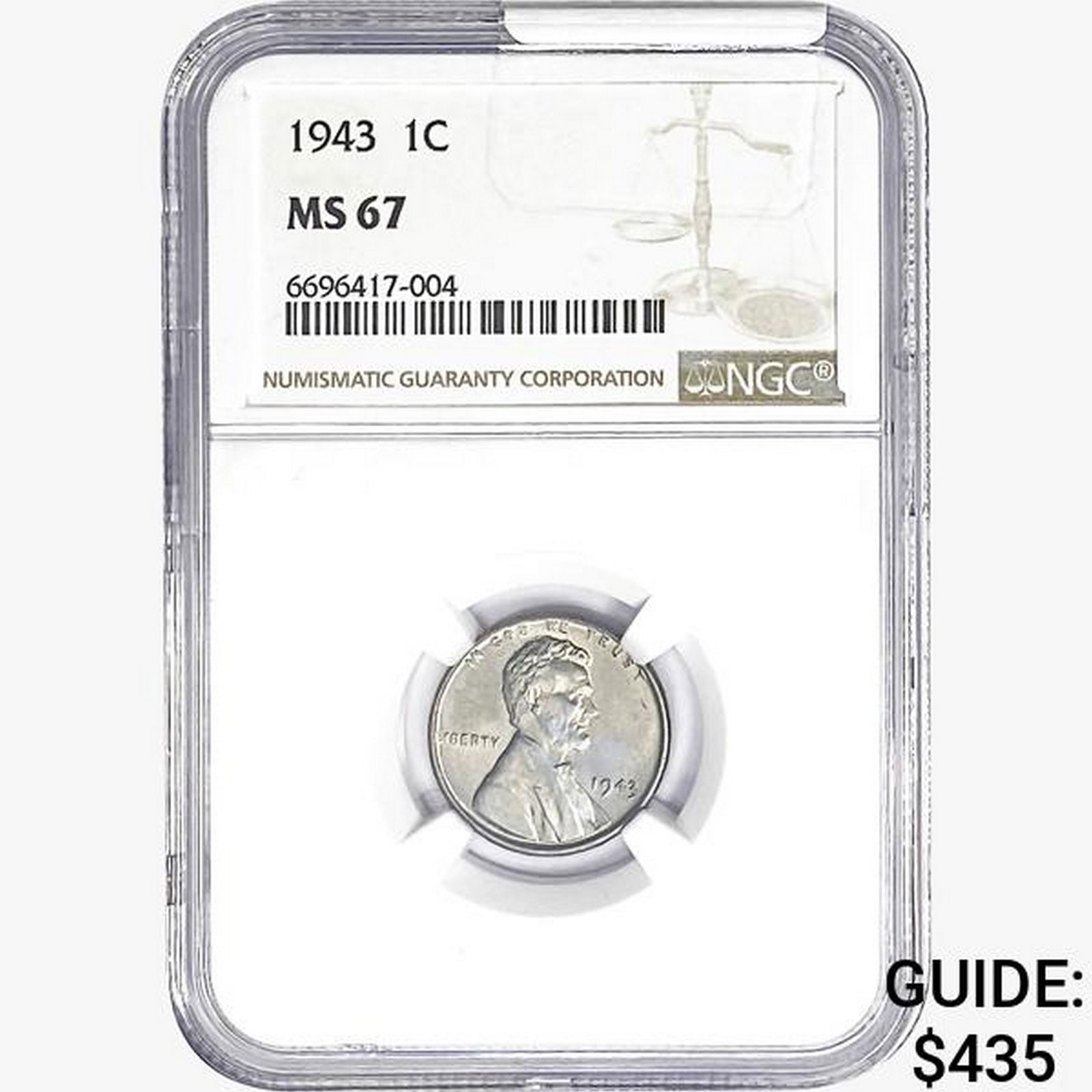 1943 Wheat Cent NGC MS67 (1 of 2)