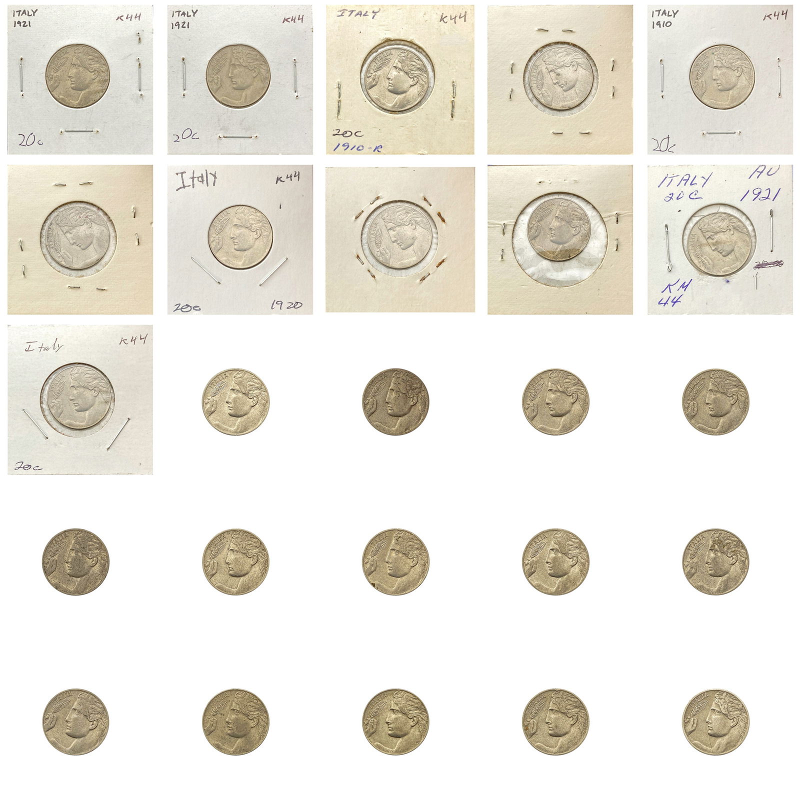 1908-1935 [25] Italy Nickel 20 Cenresimi Liberty AU (1 of 2)