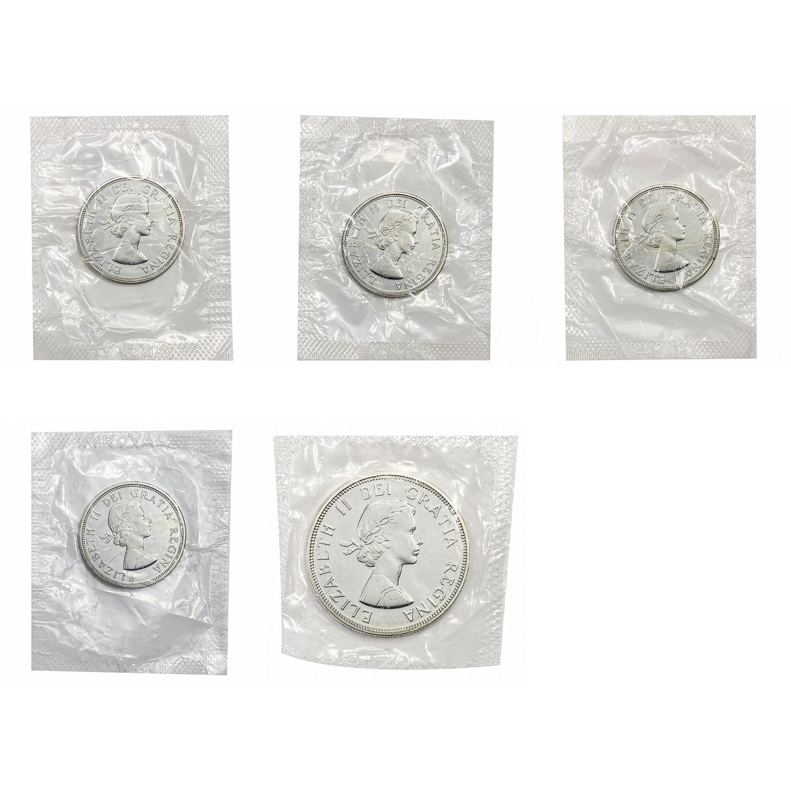 1964 [5] Canada Silver Dollar Charlottetown Sealed Ch BU (1 of 2)