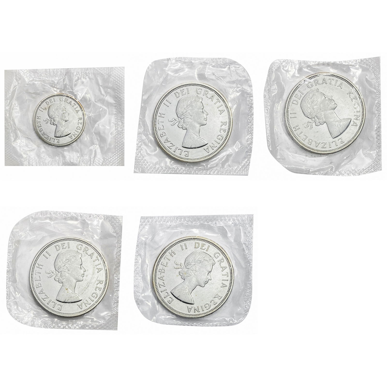 1964 [5] Canada Silver Dollar Charlottetown Sealed Ch BU (1 of 2)