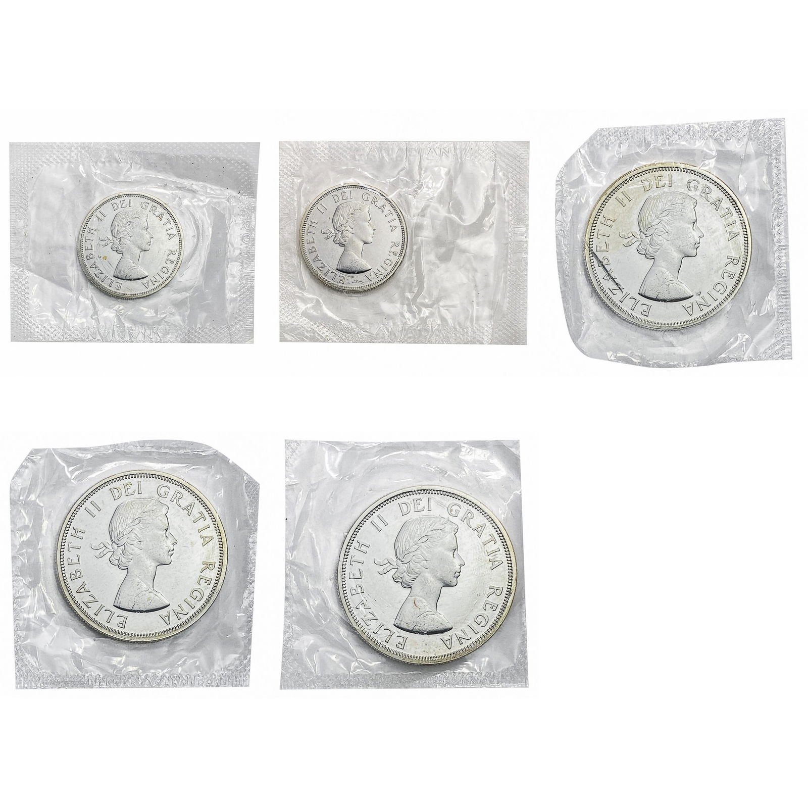 1964 [5] Canada Silver Dollar Charlottetown Sealed Ch BU (1 of 2)