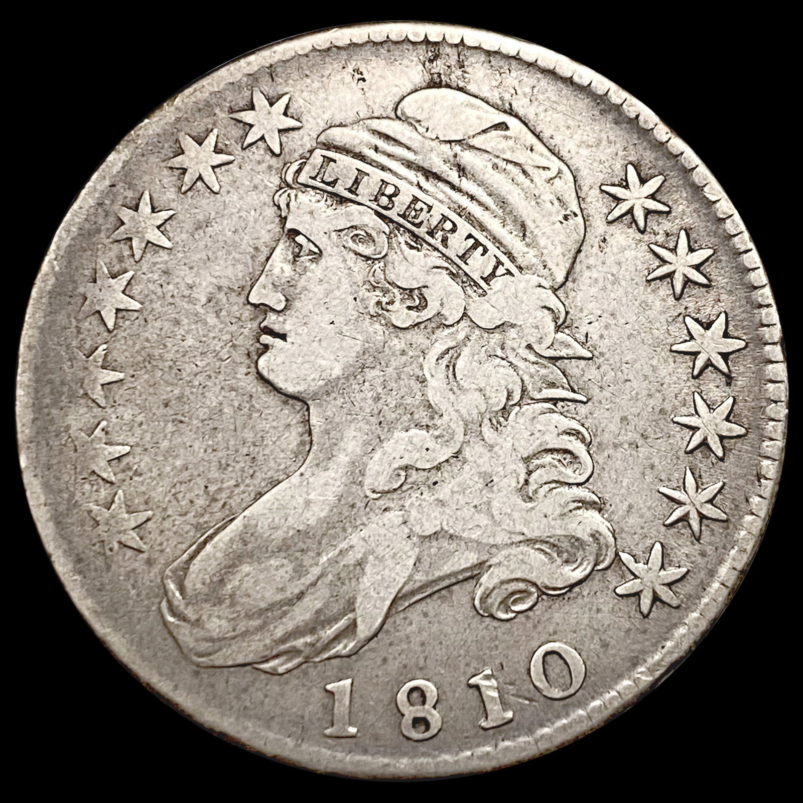 1810 Capped Bust Half Dollar LIGHTLY CIRCULATED: 1810 Capped Bust Half Dollar LIGHTLY CIRCULATED
